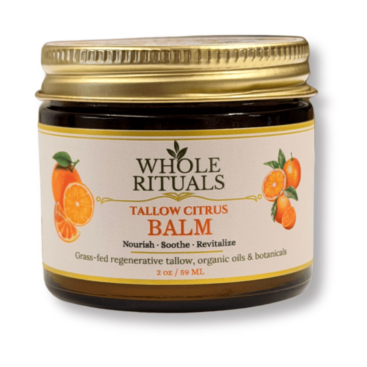 Whole Rituals Face Moisturizer Citrus Tallow Balm – Natural Moisturizing Skin Balm