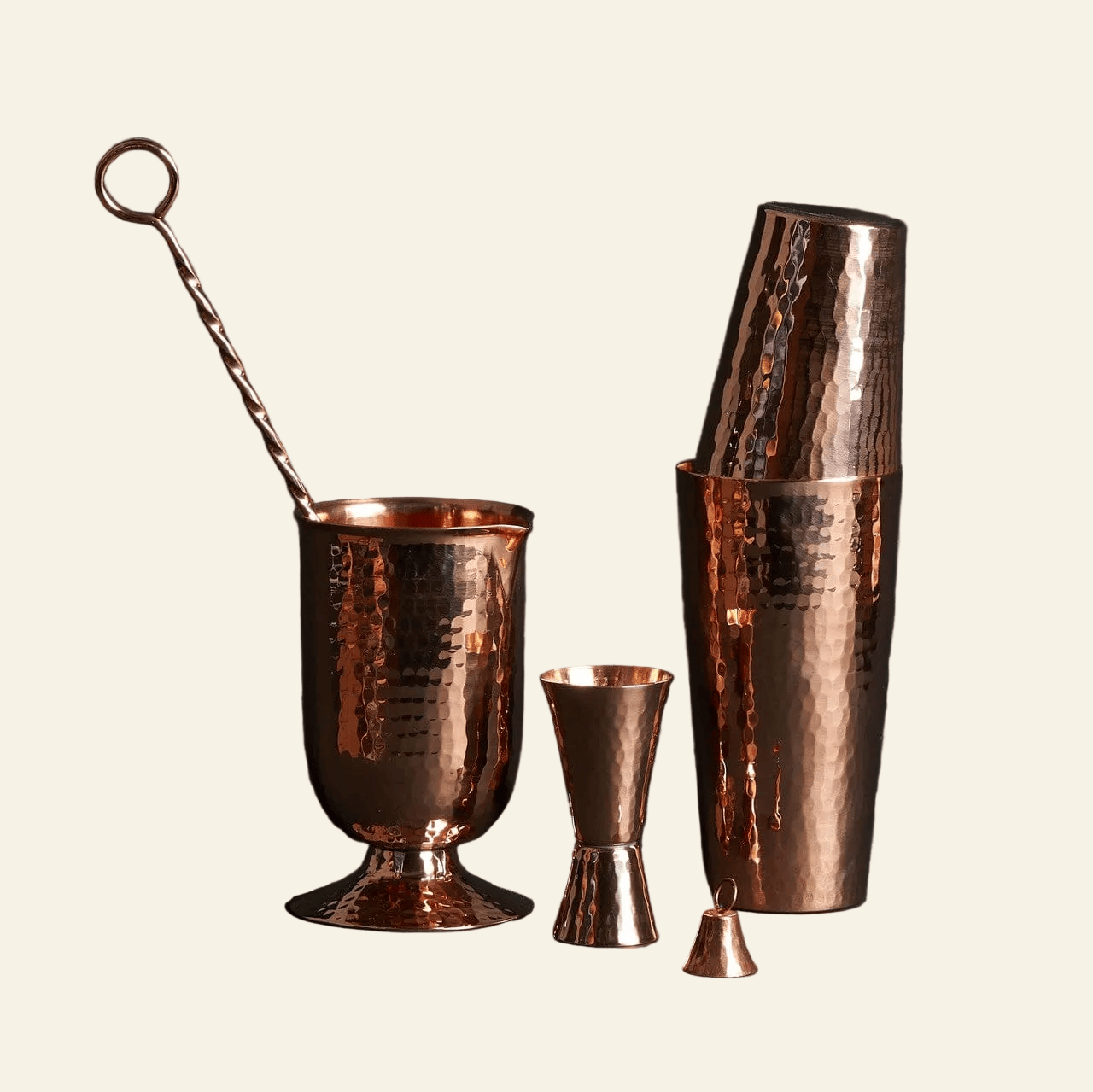 Sertodo Barware & Bar Tools Essential Copper Mixologist Set