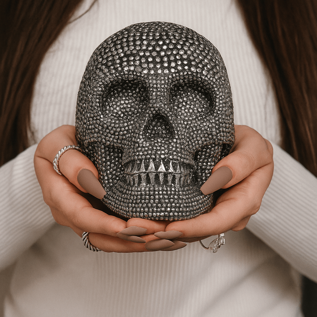 Gia Roma Halloween Resin Skull Gold