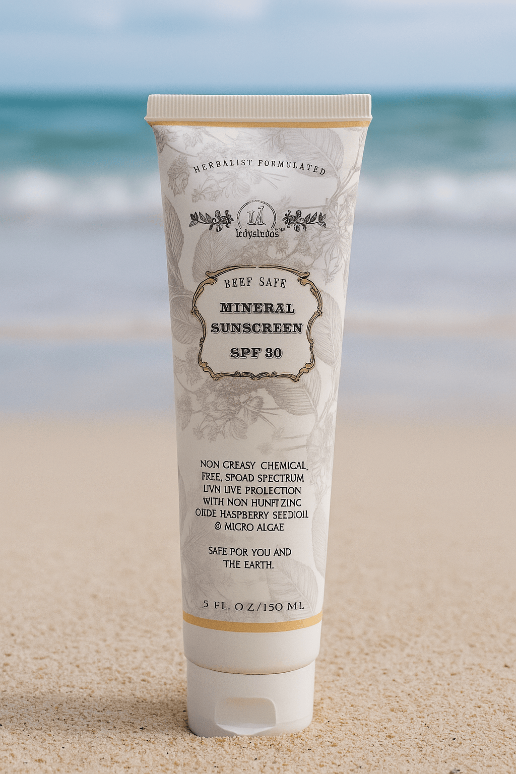 Roots and Leaves, LLC Reef Safe Vegan Mineral Face and Body Sunscreen with Tremella Mushroom