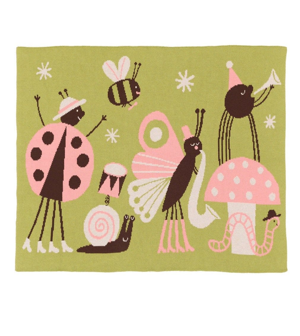 Biquette Baby Blanket Spring in Egyptian Cotton Bug Band - Baby & Kid&