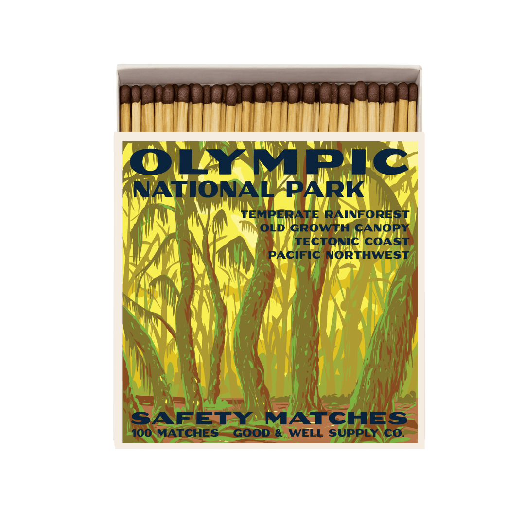 Good & Well Supply Co. Olympic Hoh Rainforest Vintage National Park Cabin Matches
