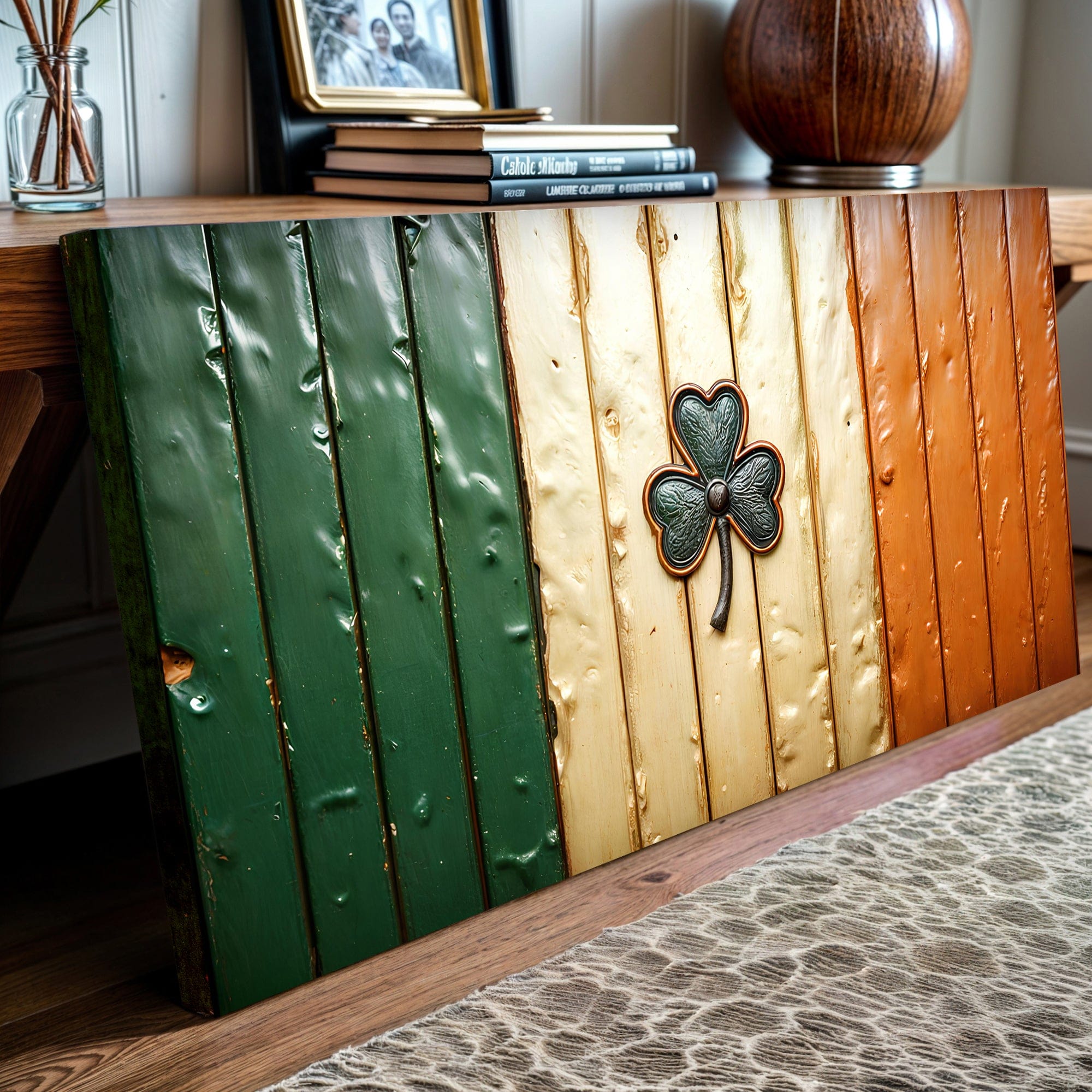 Tailored Canvases Canvas Irish Shamrock Glory Wooden Flag Wall Art II