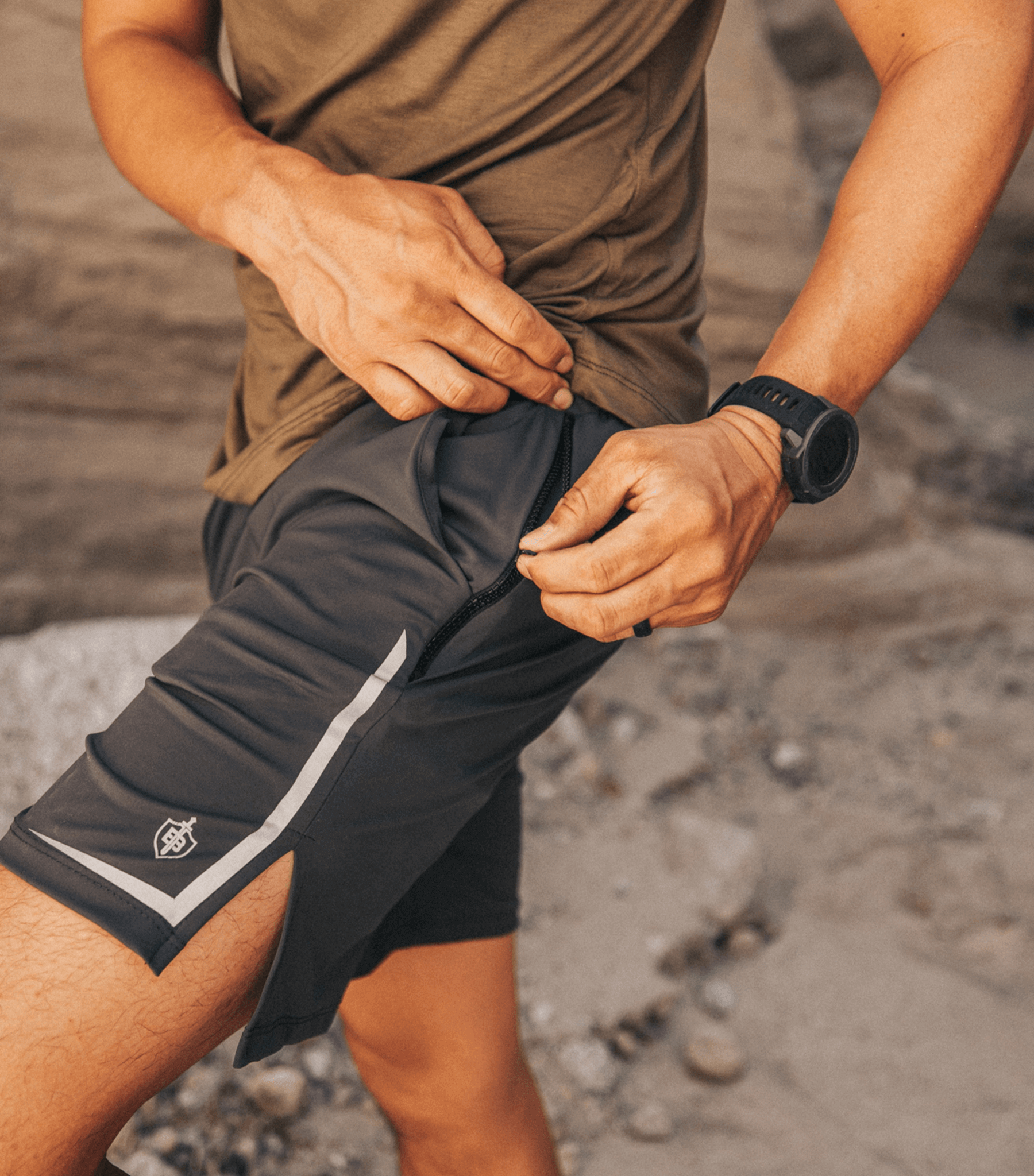Bamtech Shorts Dominate Training Shorts - Stone
