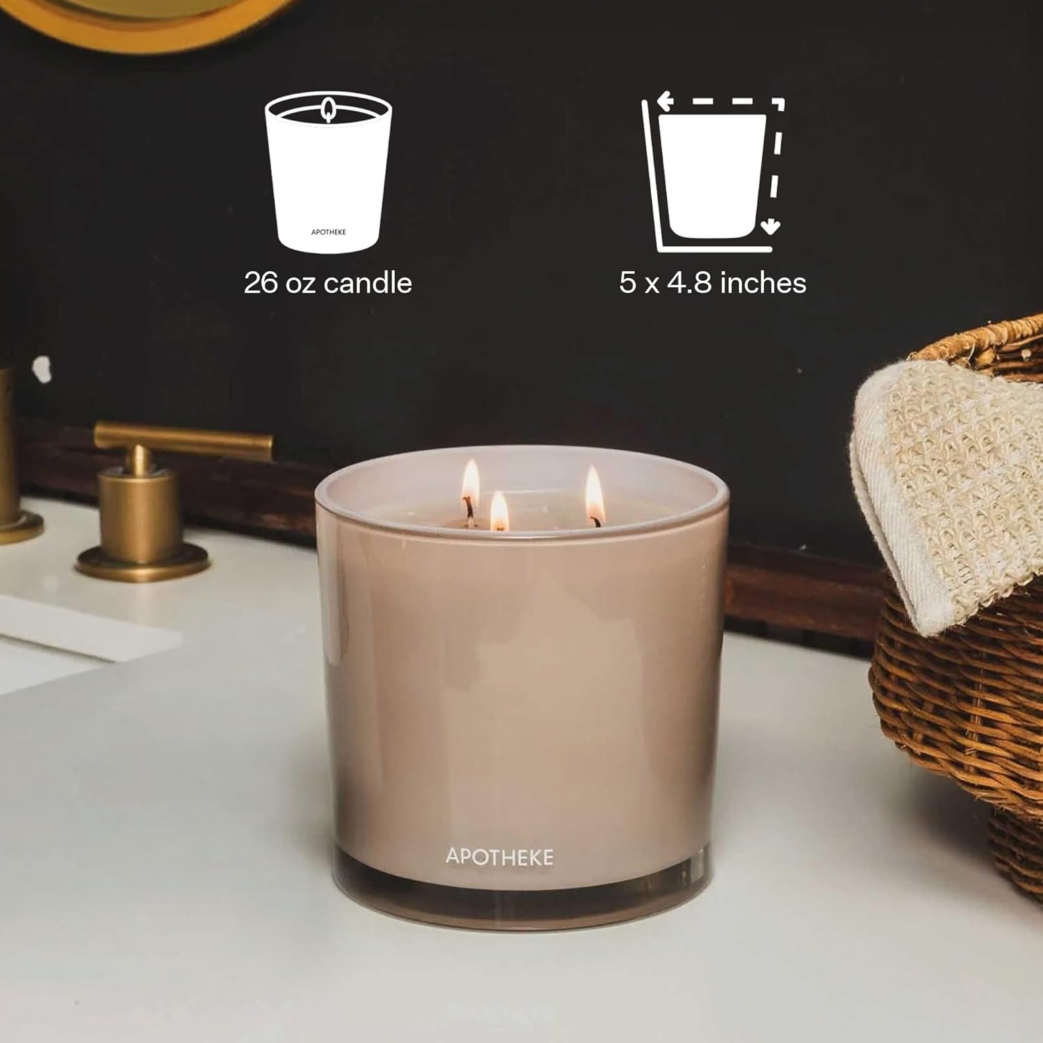 Charcoal 3-Wick Candle