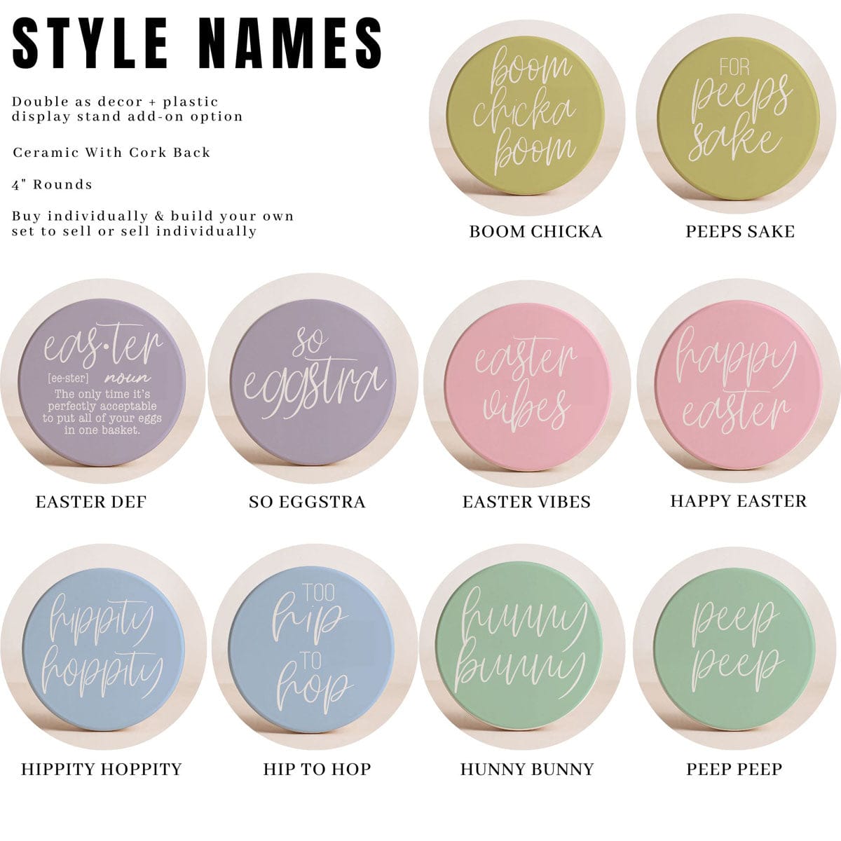 Gia Roma Coaster Easter + Spring Coasters