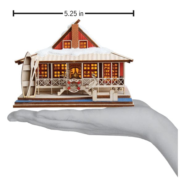 Old World Christmas 3.5 X 3.25 X 5 / 80046 Lake House Ornament