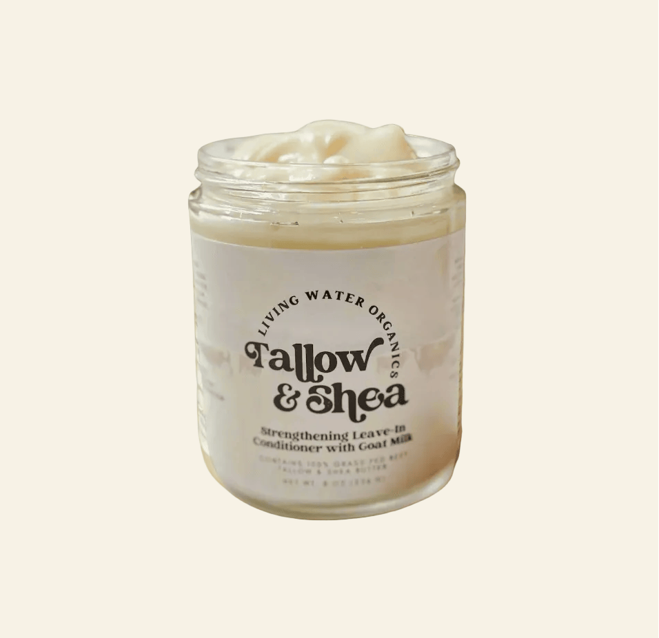 Living Water Organics Tallow, Shea & Goat Milk Leave-In Conditioner