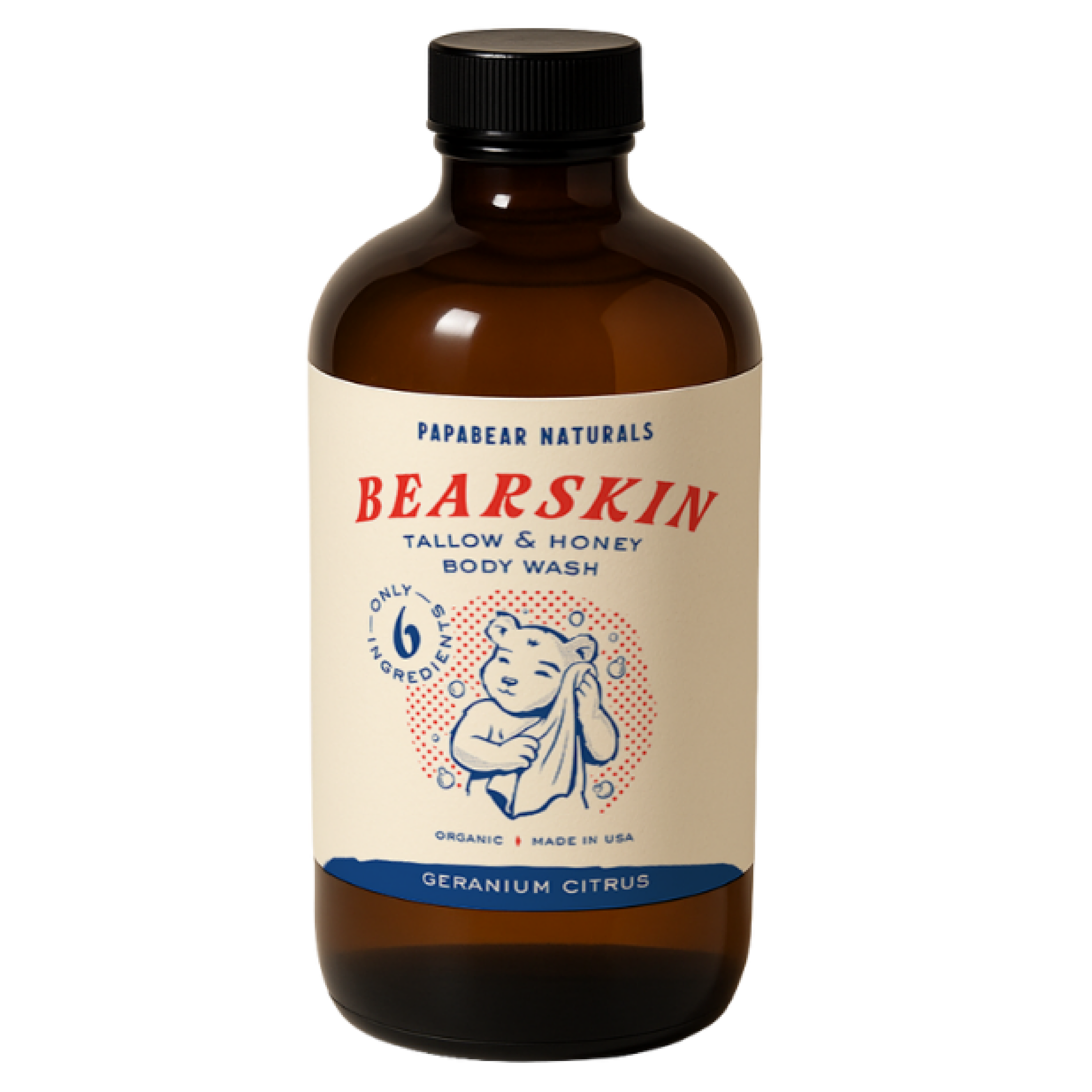PapaBear Naturals Papabear Bearskin Body Wash 16 oz
