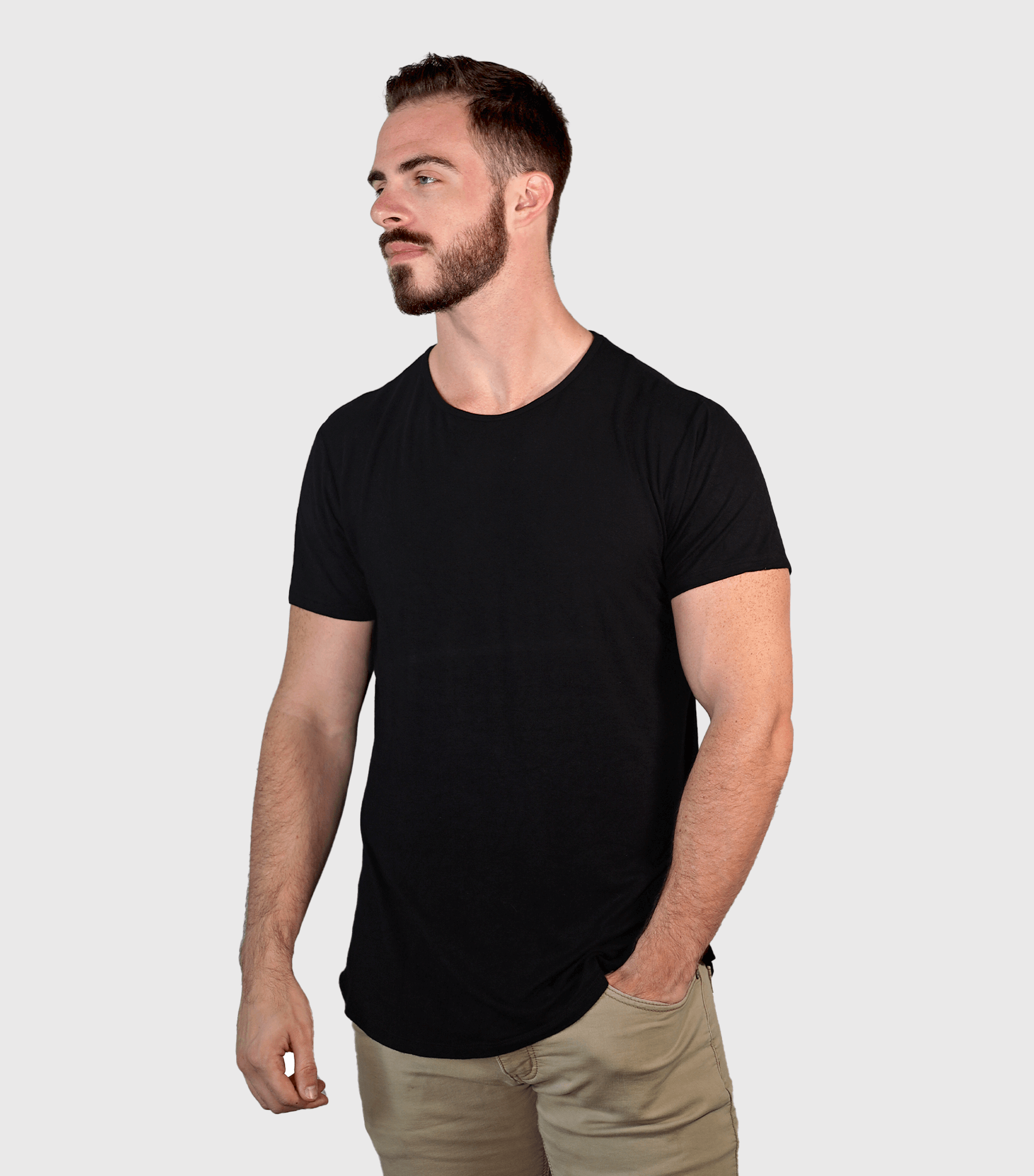 Bamtech Shirt Bamboo Swift Curve-Hem Tee - Black