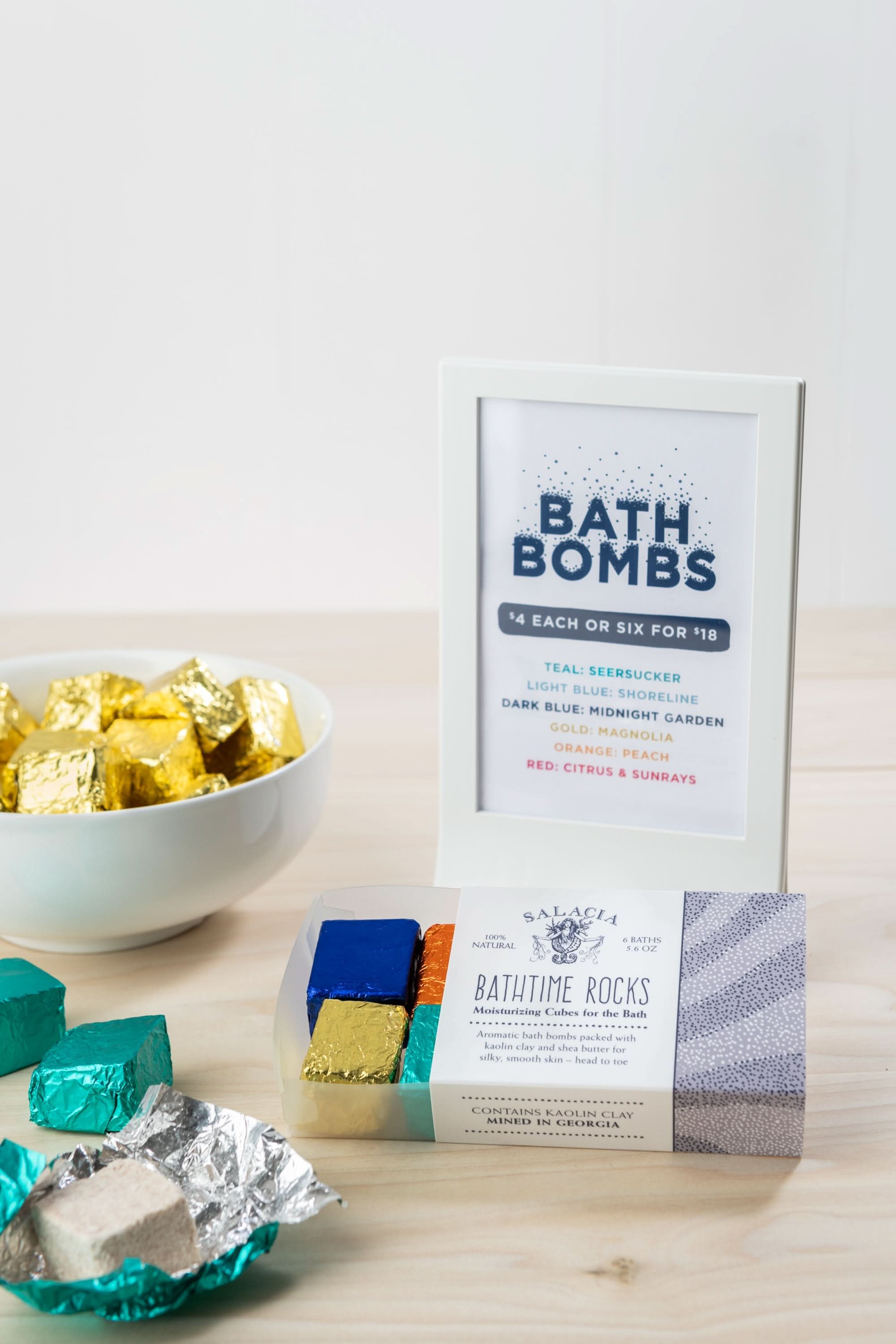 Salacia Salts Bath & Body Citrus & Sunrays BathTime Rocks (Set of 6)