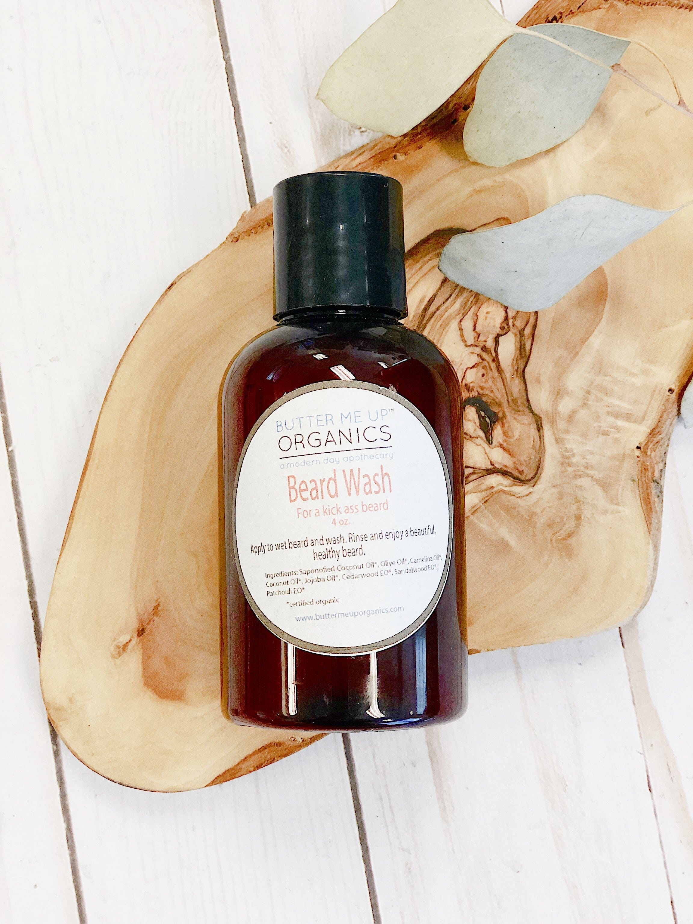 Butter Me Up Organics Face Organic Beard Wash – Natural Beard Care & Gentle Cleanser