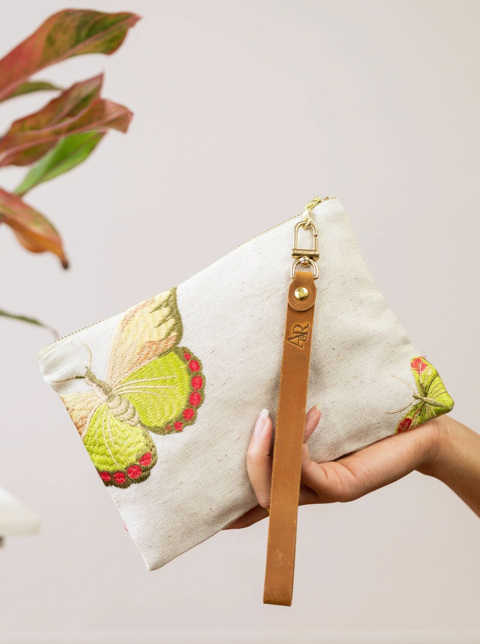 Ash & Rose purse L Butterfly Wristlet Purse