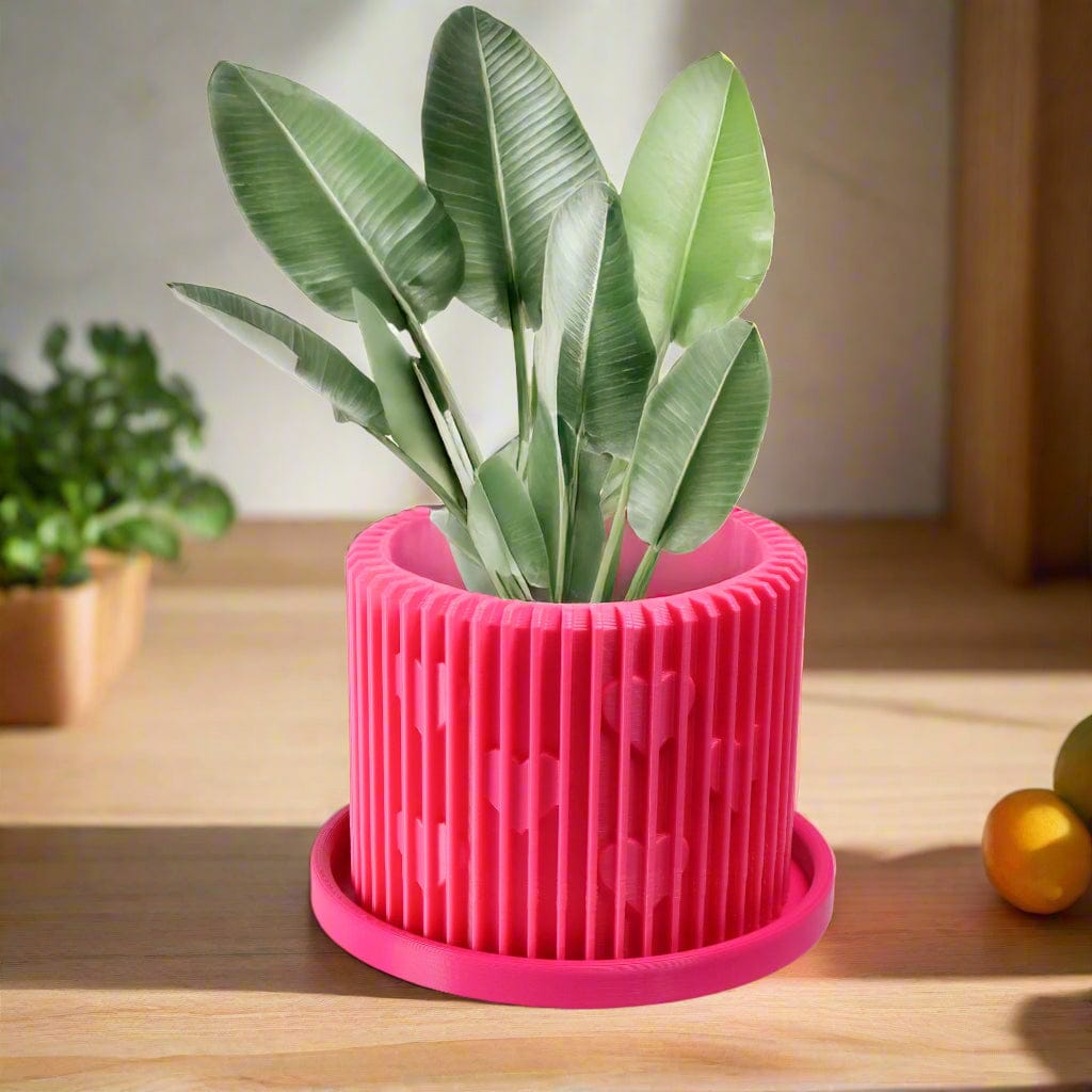 Rosebud HomeGoods Planter Teal / 4 Inch - No Tray Modern Heart-Shaped Planter with Drainage & Saucer – Unique Valentine’s Day Gift for Plant Lovers, 3d Printed Planter Home Hosting Decor,