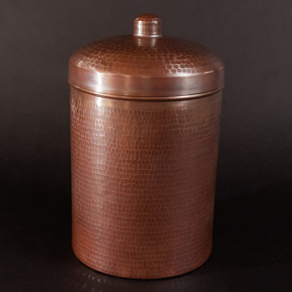 Sertodo Canisters 5.25 quart, 9x7 inch / Peacock Patina Copper Kitchen Compost Bin (Canisters)
