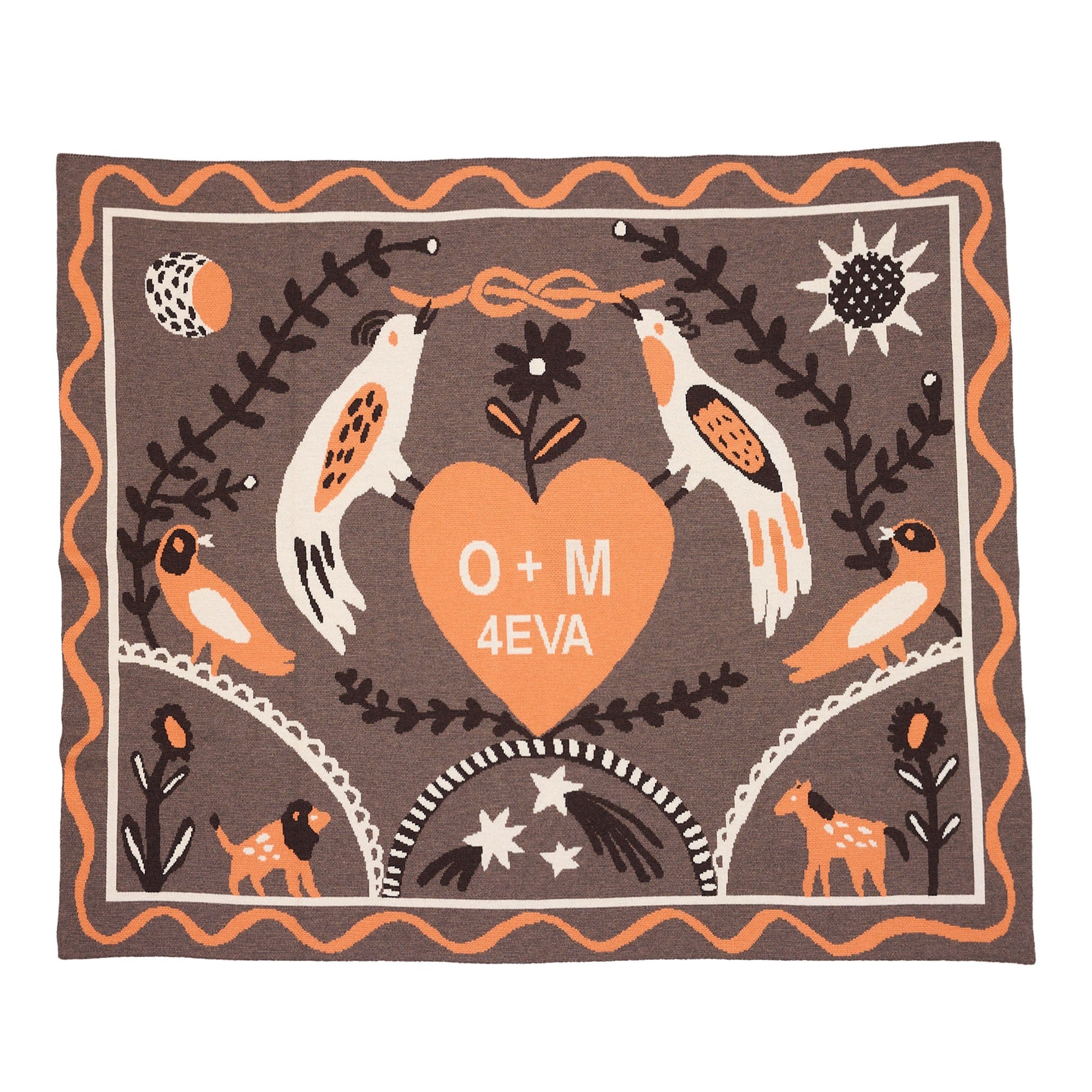 Biquette Throw Blanket Appaloosa in Merino Wool Ceremony Throw Blanket