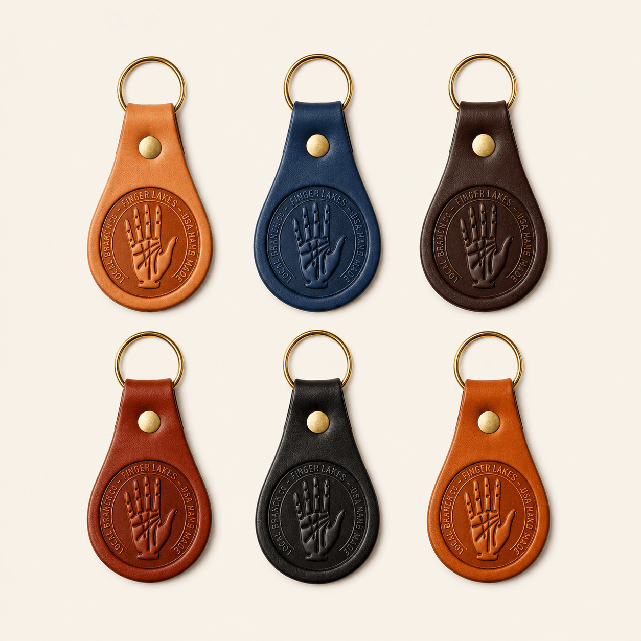 The Local Branch Leather Handmade / Chocolate Leather Key Fobs