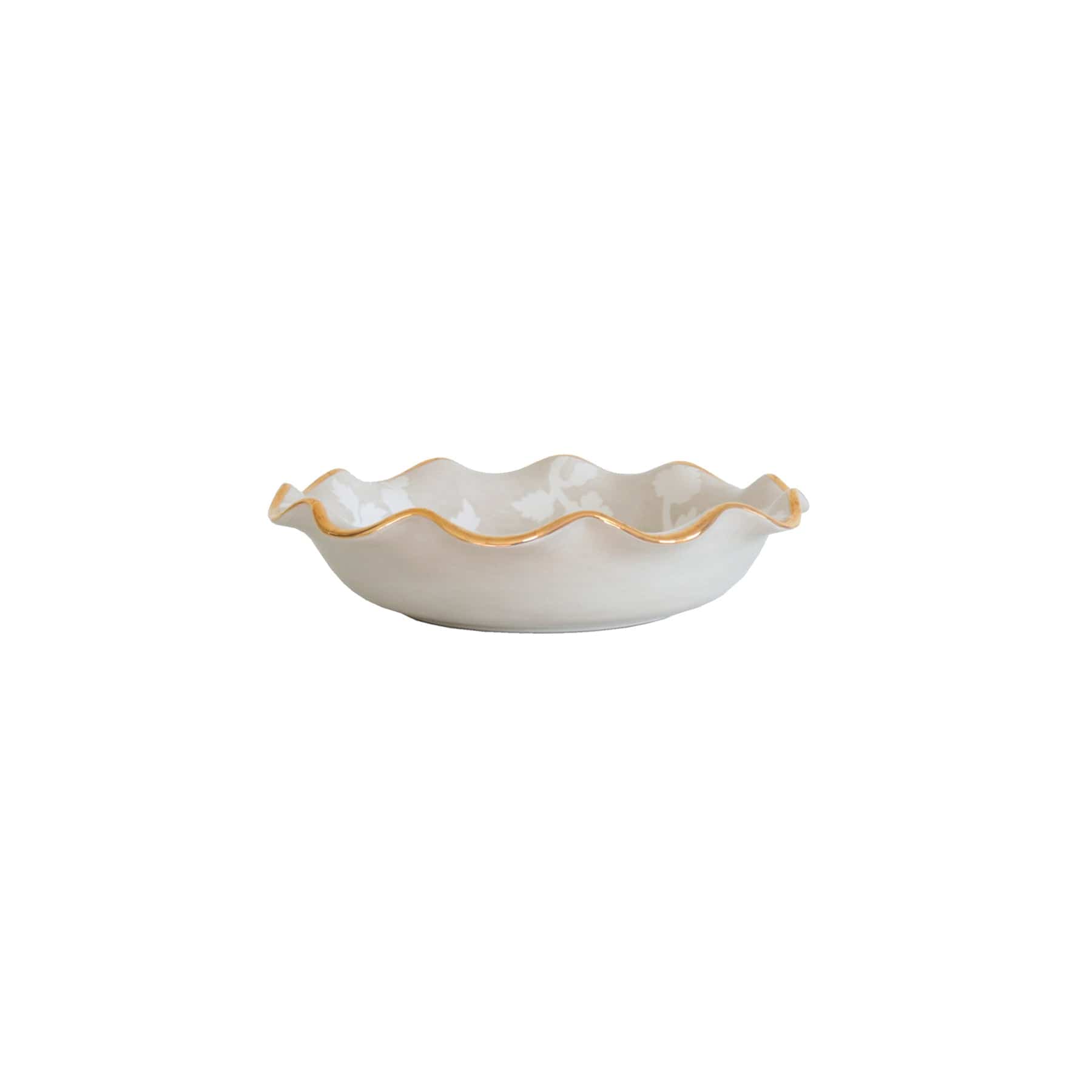Ruby Clay Company Tray Chinoiserie Dreams Scalloped Bowls with 22K Gold Accent