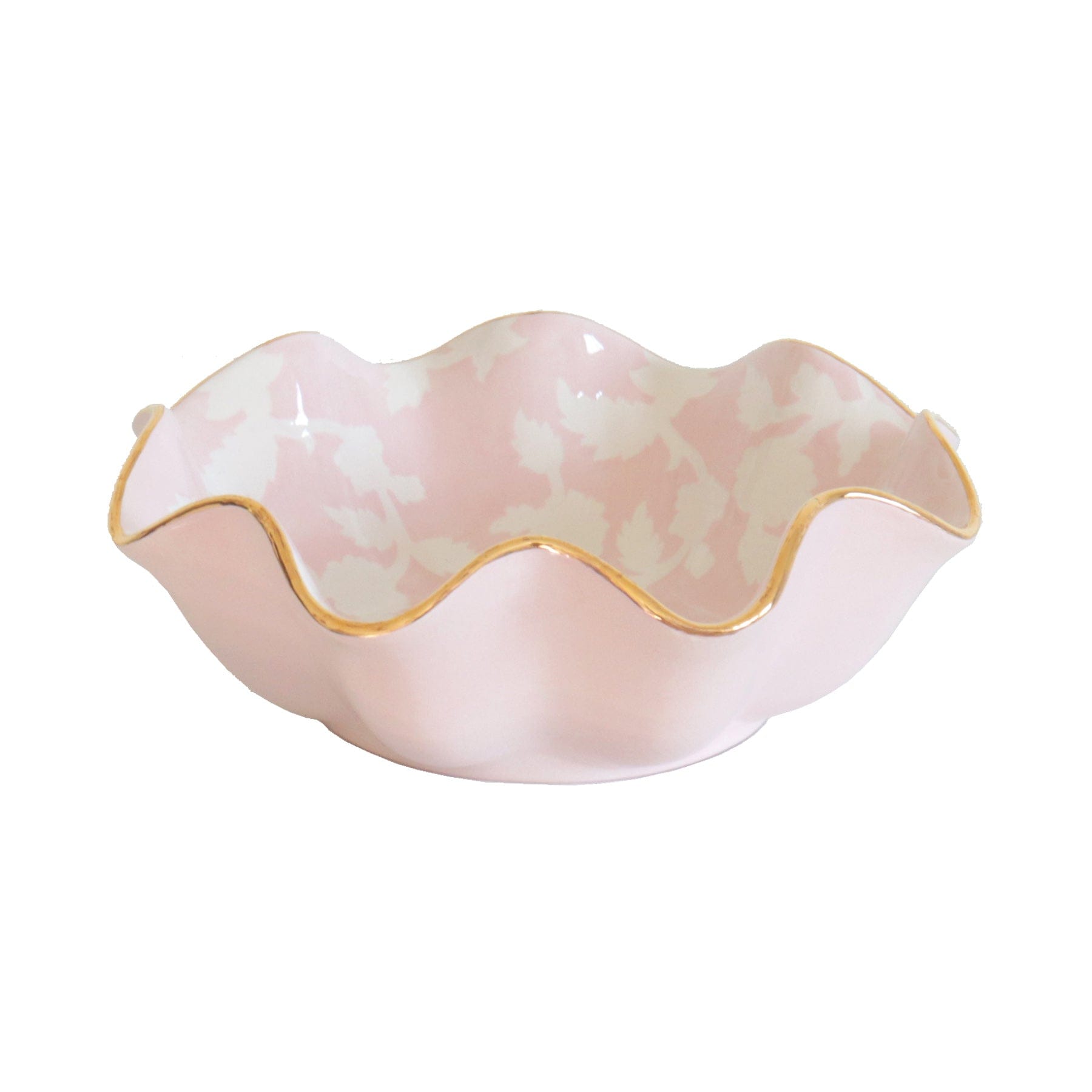 Ruby Clay Company Tray Medium / Cherry Blossom Pink Chinoiserie Dreams Scalloped Bowls with 22K Gold Accent