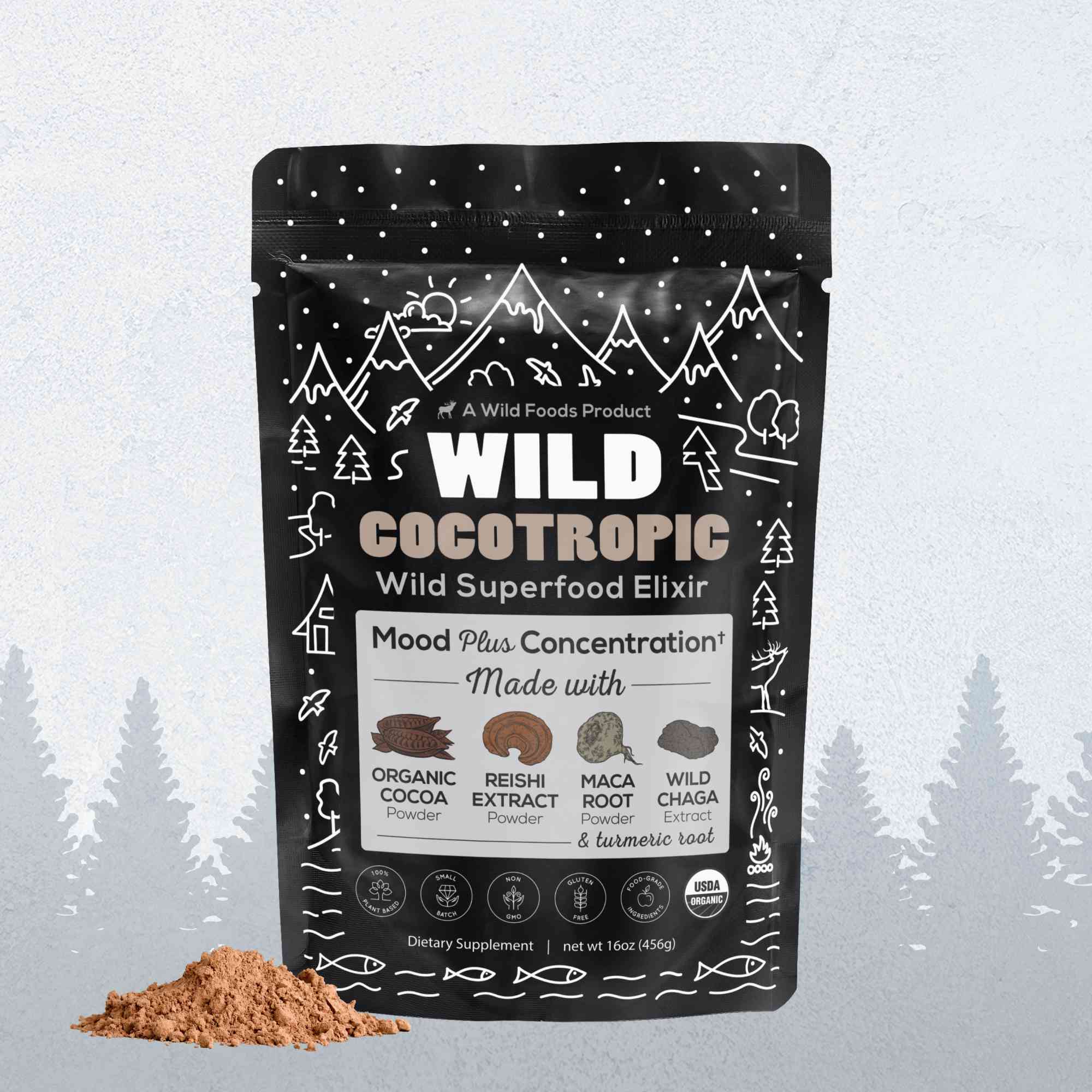CocoTropic, 32 servings – Organic Mushroom Mix for Energy & Focus