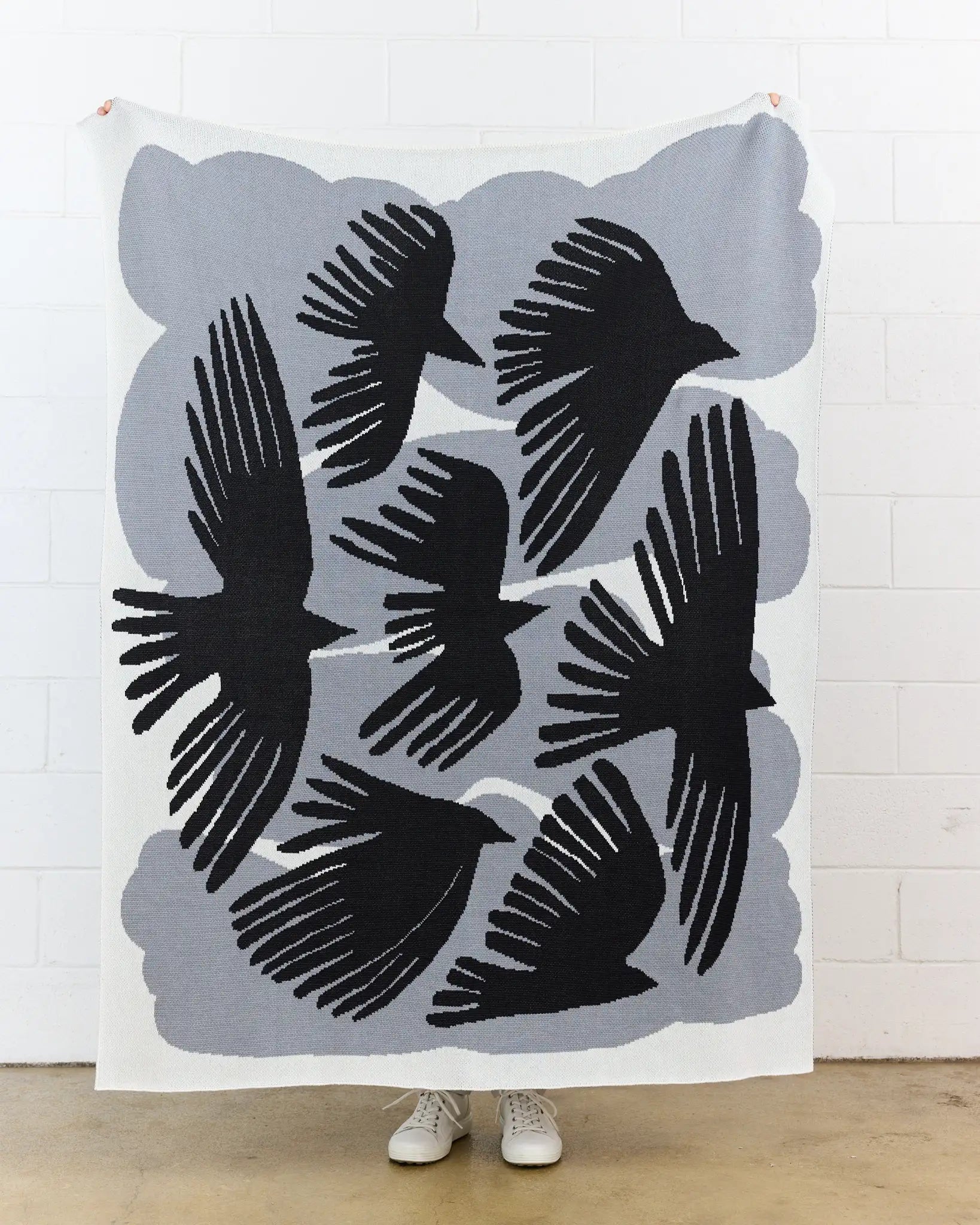 Biquette Throw Blanket Crows - Throw Blanket