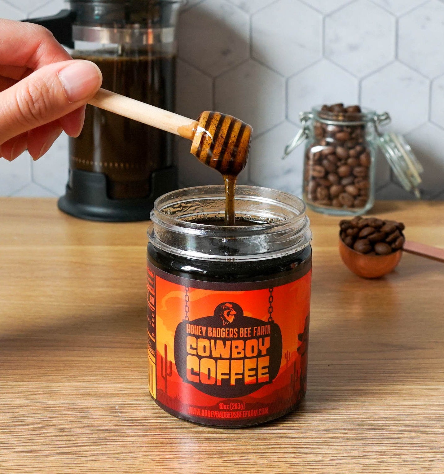 Cowboy Coffee - Instant Honey Coffee - All-in-one - Just add to hot water