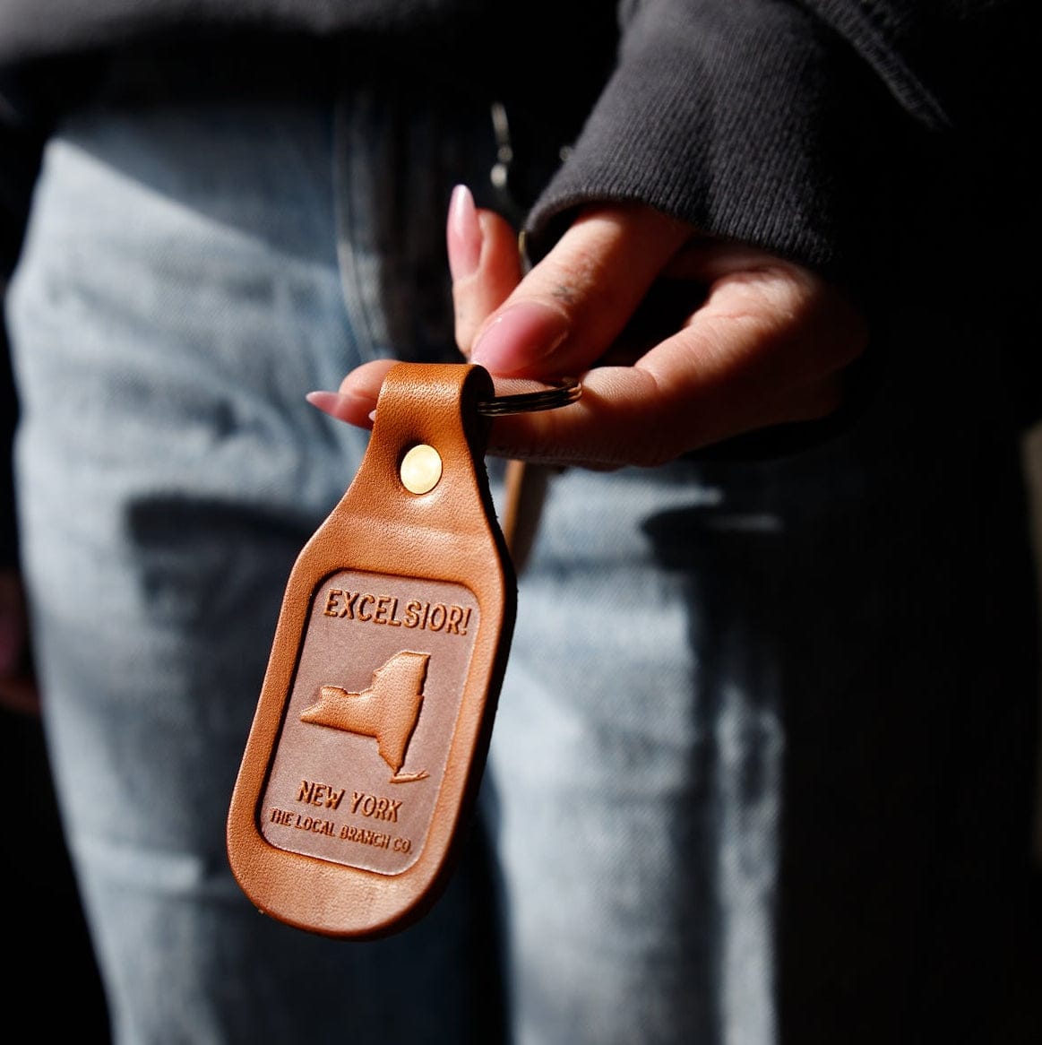 The Local Branch Leather Leather Key Fobs