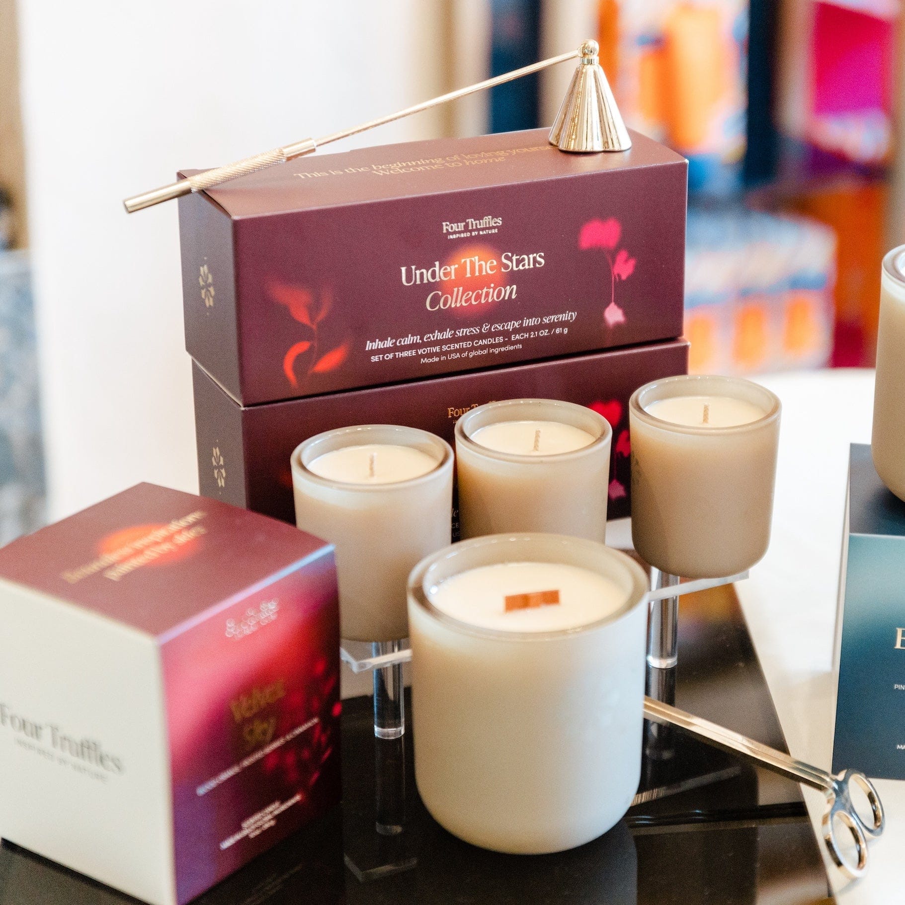 Four Truffles Candle Under The Stars Set of Three Votive Candles