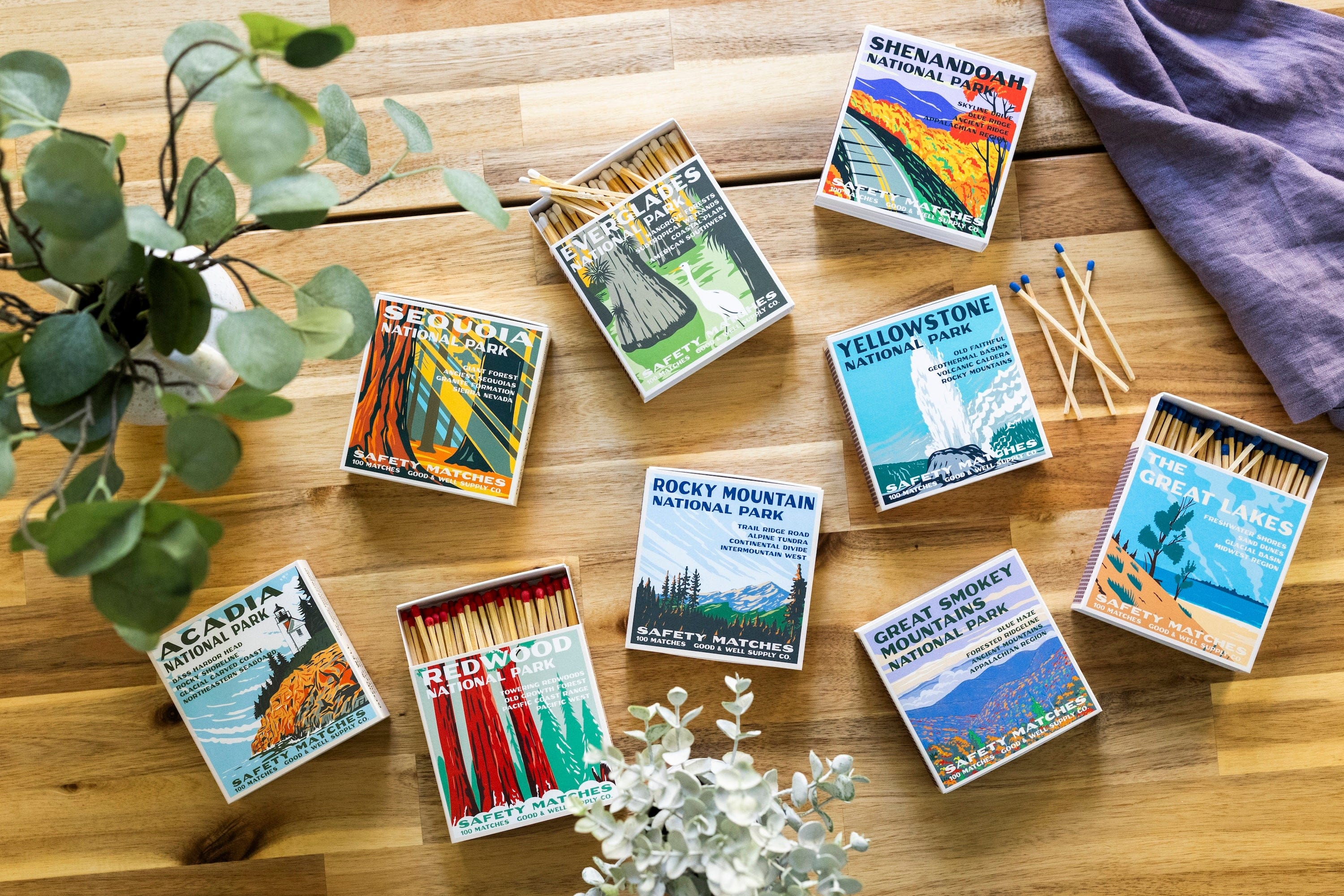 Good & Well Supply Co. Sequoia Vintage National Park Cabin Matches
