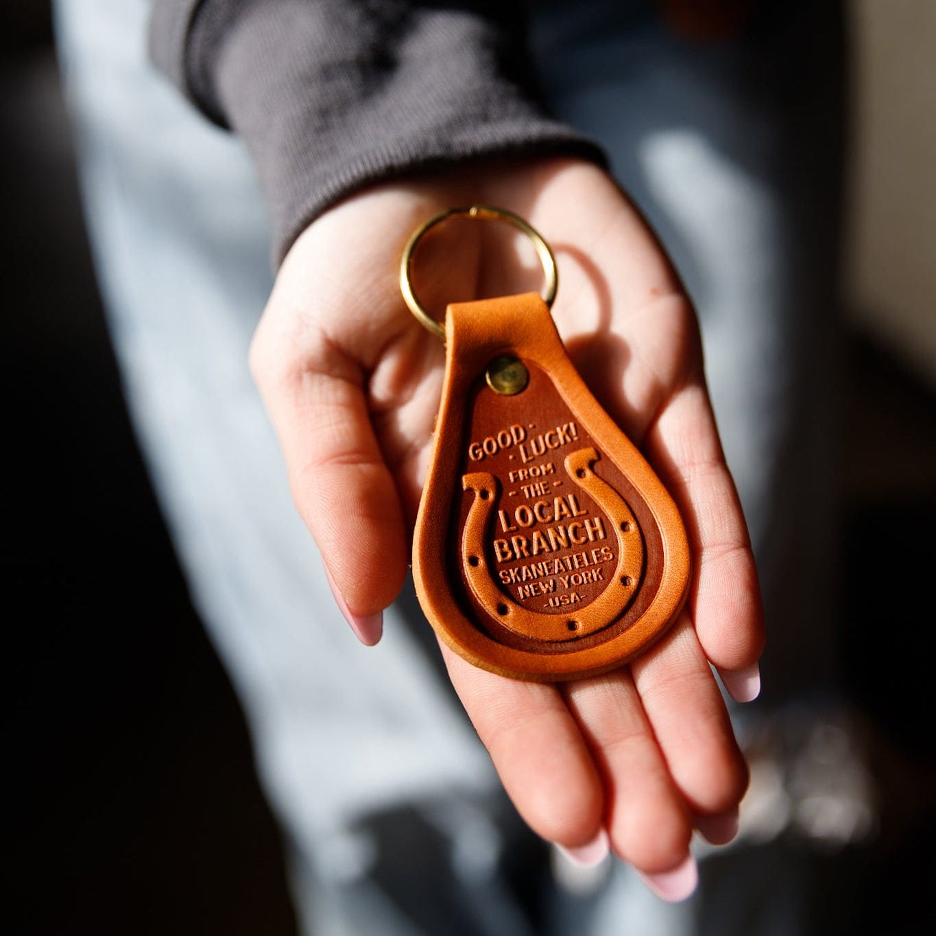 The Local Branch Leather Leather Key Fobs
