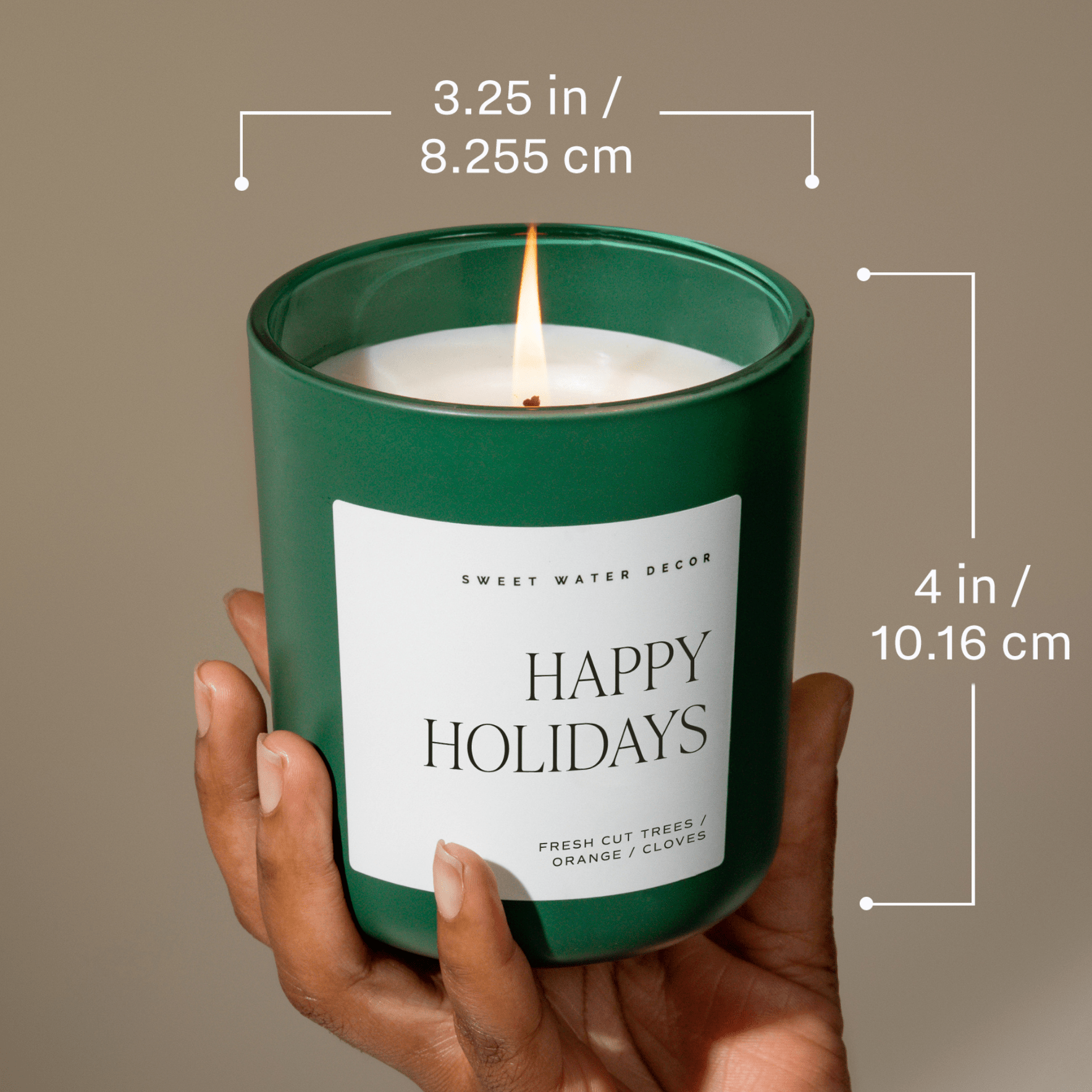 Sweet Water Decor Candles Christmas Tree Farm Soy Candle - Green Matte Jar - 15 oz