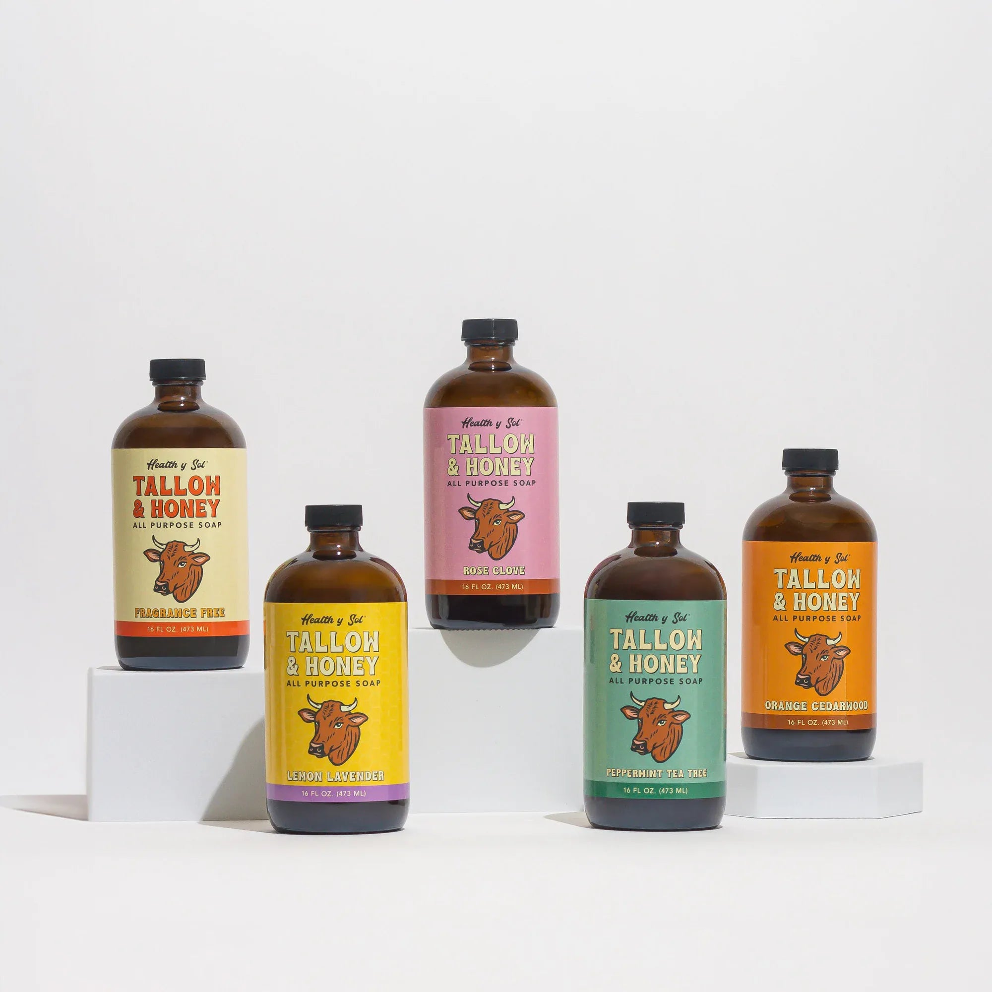 Health y Sol Body Wash Fragrance Free Tallow & Honey Liquid Soap – 16 oz