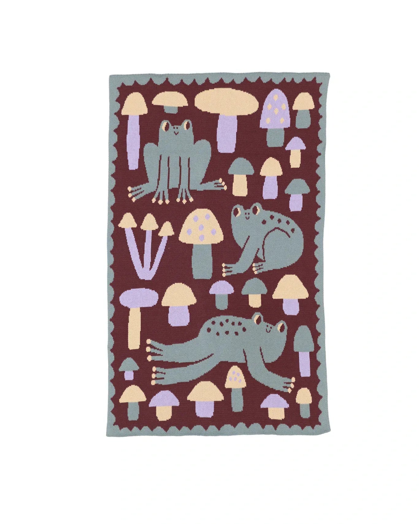 Biquette Baby Blanket Forest Green in Egyptian Cotton Hoppy Place - Baby & Kid&