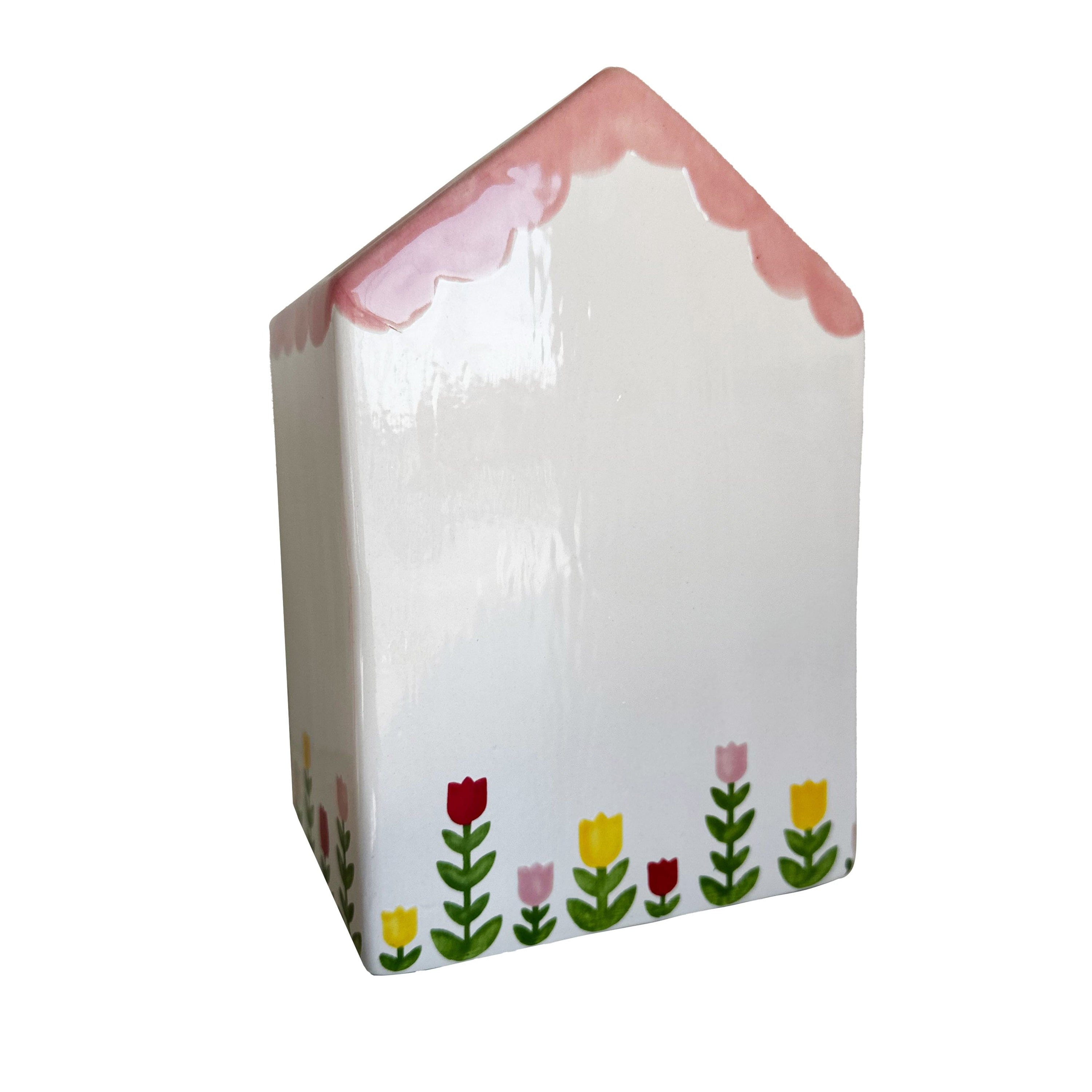Ruby Clay Company Tulip Fever Scalloped House Vase/Container