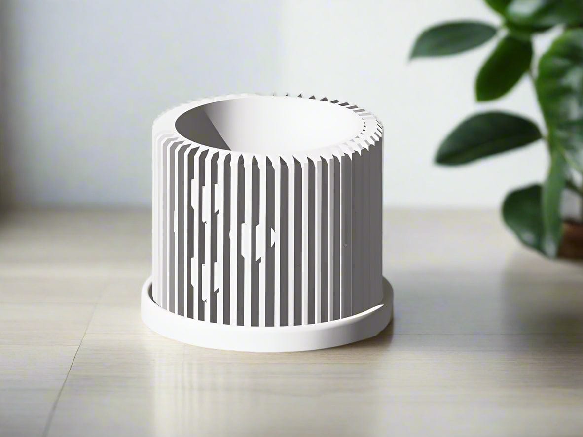 Rosebud HomeGoods Planter White / 4 Inch - No Tray Modern Heart-Shaped Planter with Drainage & Saucer – Unique Valentine’s Day Gift for Plant Lovers, 3d Printed Planter Home Hosting Decor,