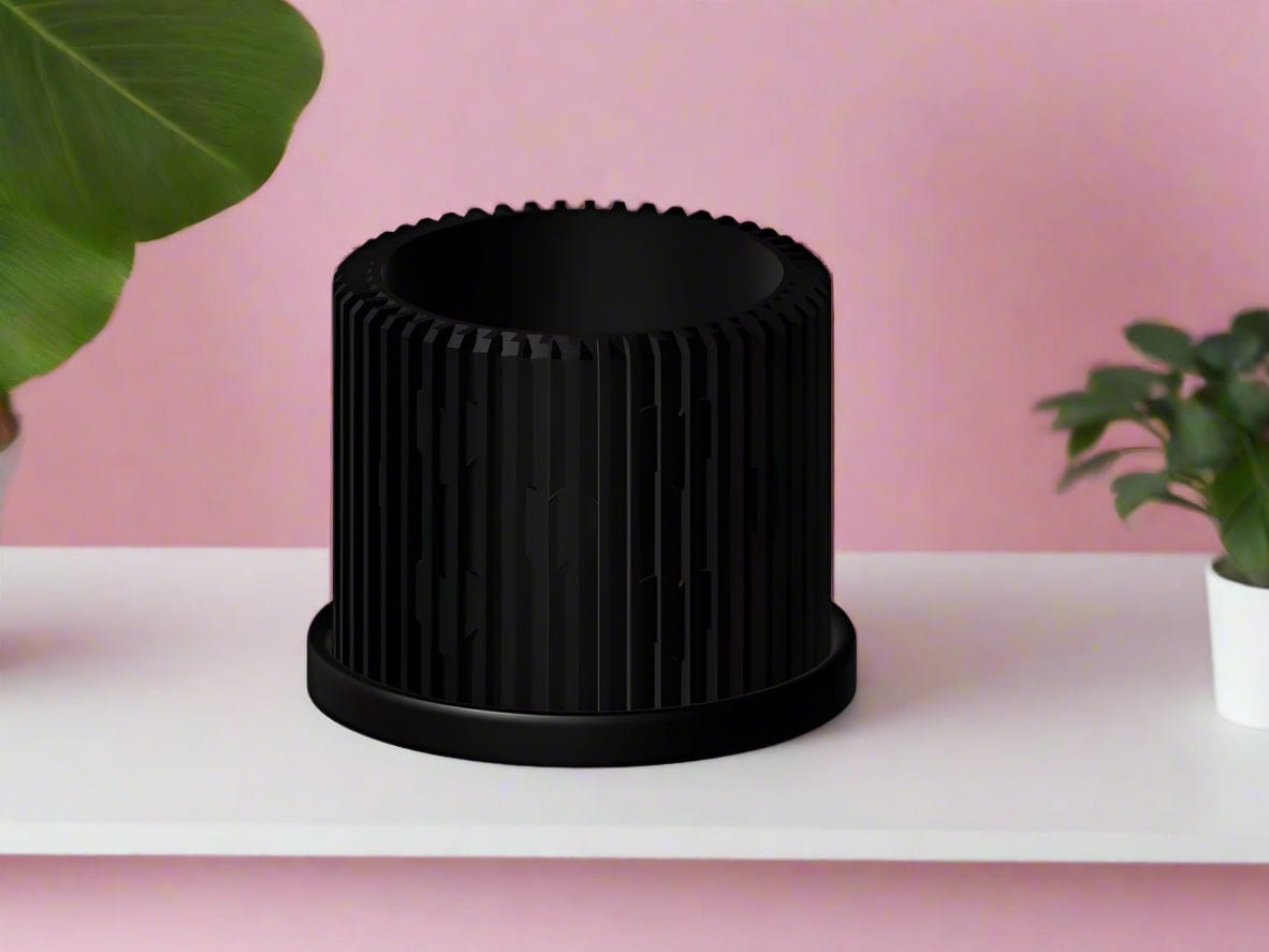 Rosebud HomeGoods Planter Black / 4 Inch - No Tray Modern Heart-Shaped Planter with Drainage & Saucer – Unique Valentine’s Day Gift for Plant Lovers, 3d Printed Planter Home Hosting Decor,