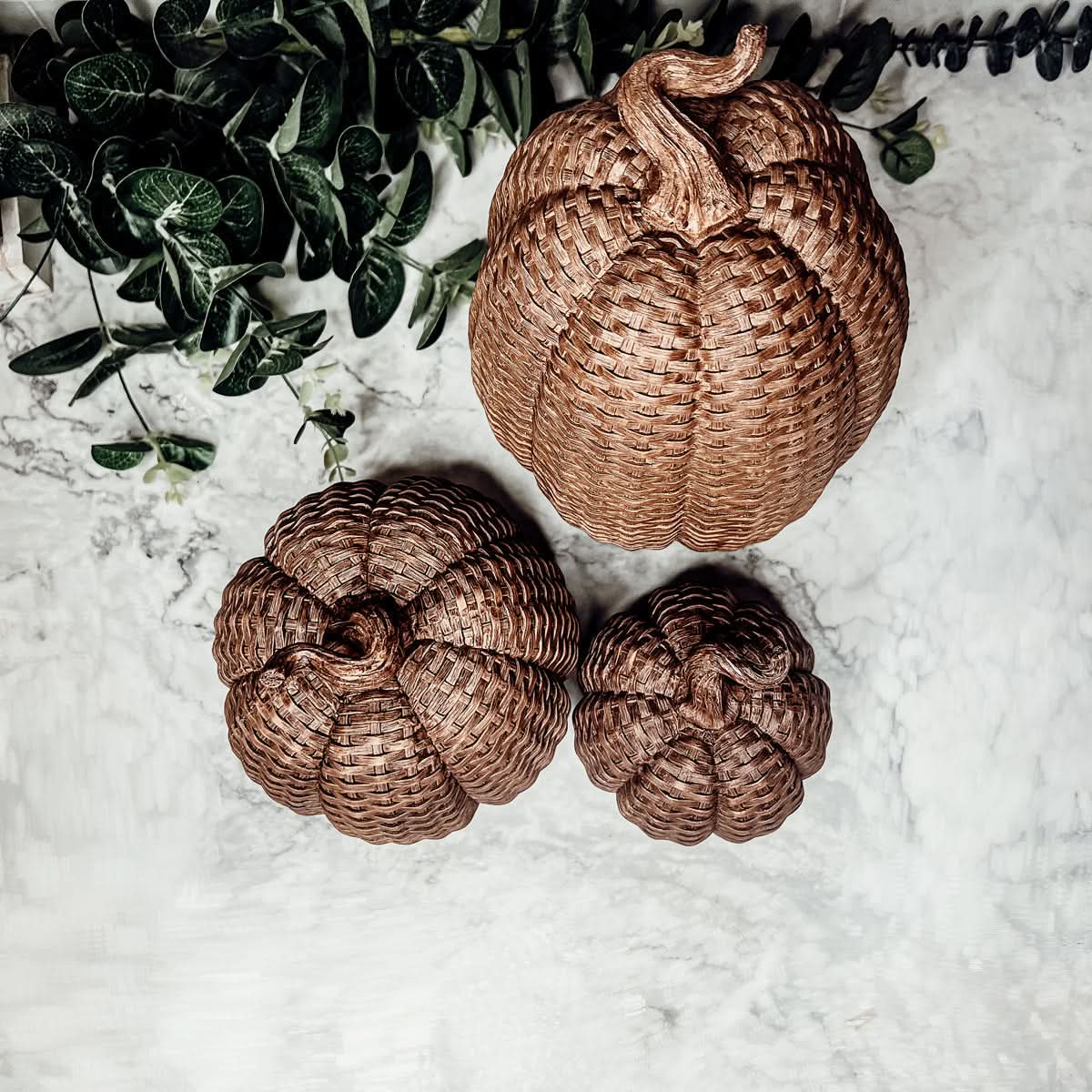 Gia Roma Basket Weave Statue Basket Weave Pumpkins