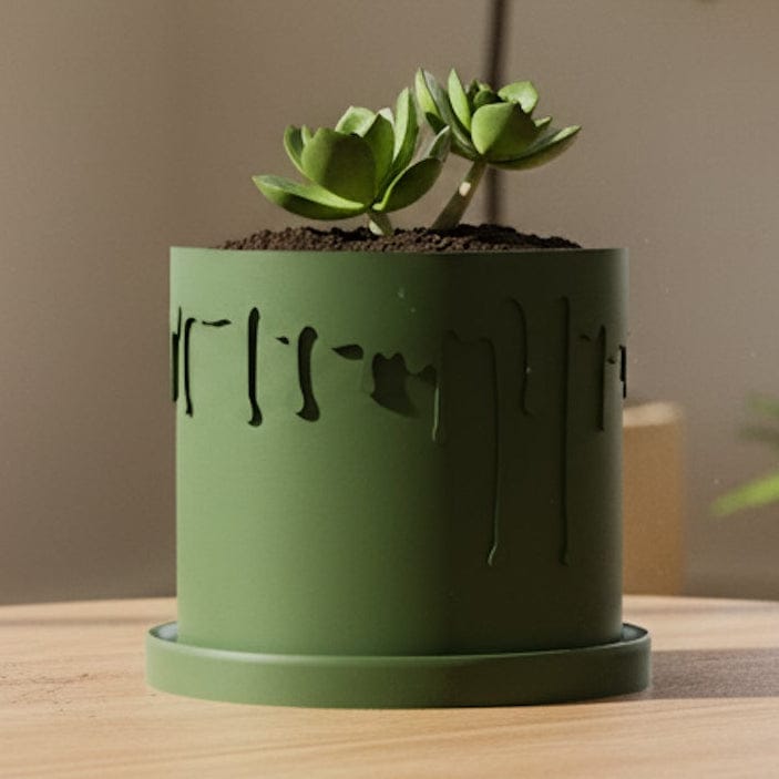 Rosebud HomeGoods Pots & Planters Green / 4 inch / Without Drip Tray Drip Planter