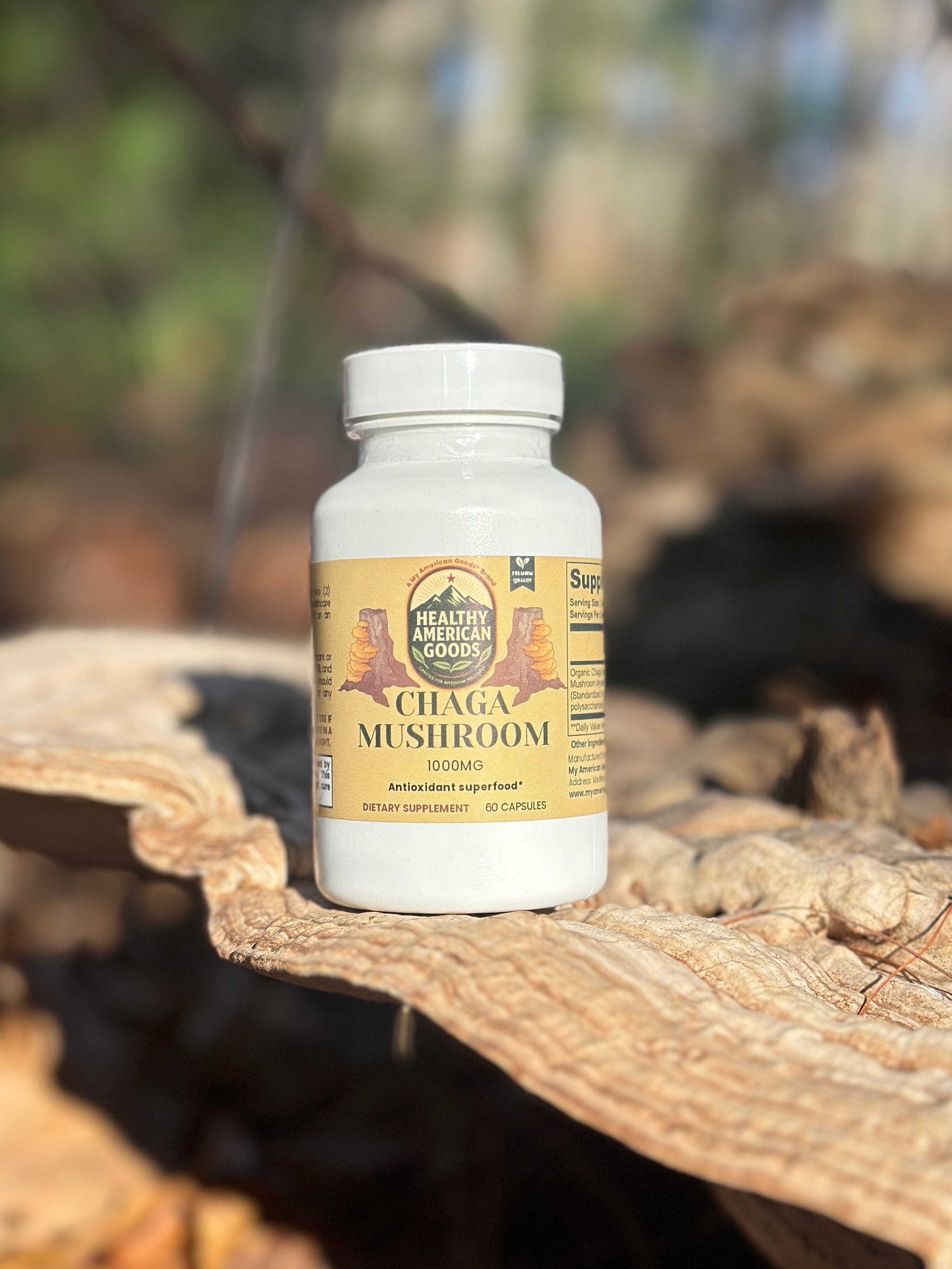 Healthy American Goods™ Mushroom Products Chaga Mushroom