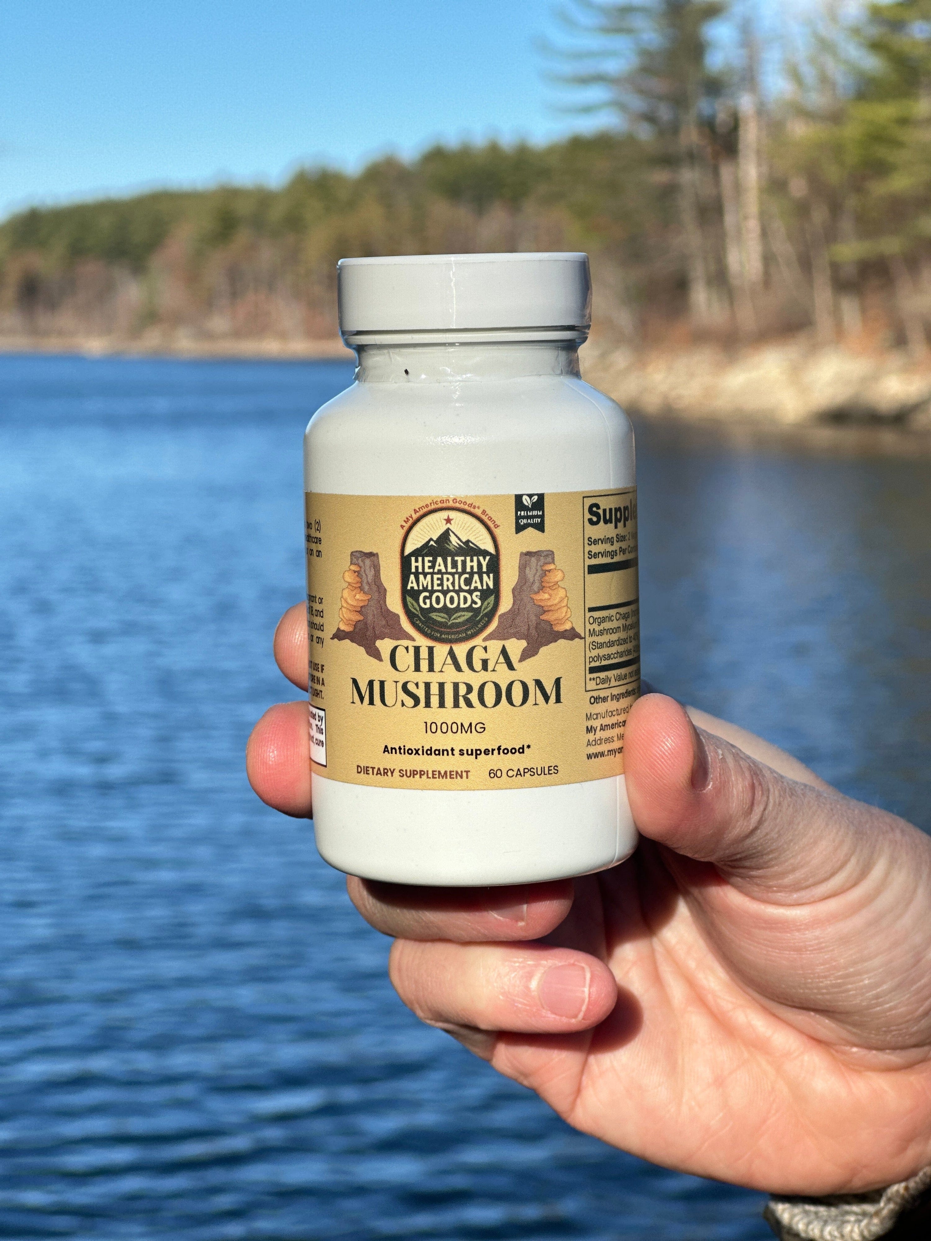 Healthy American Goods™ Mushroom Products Chaga Mushroom