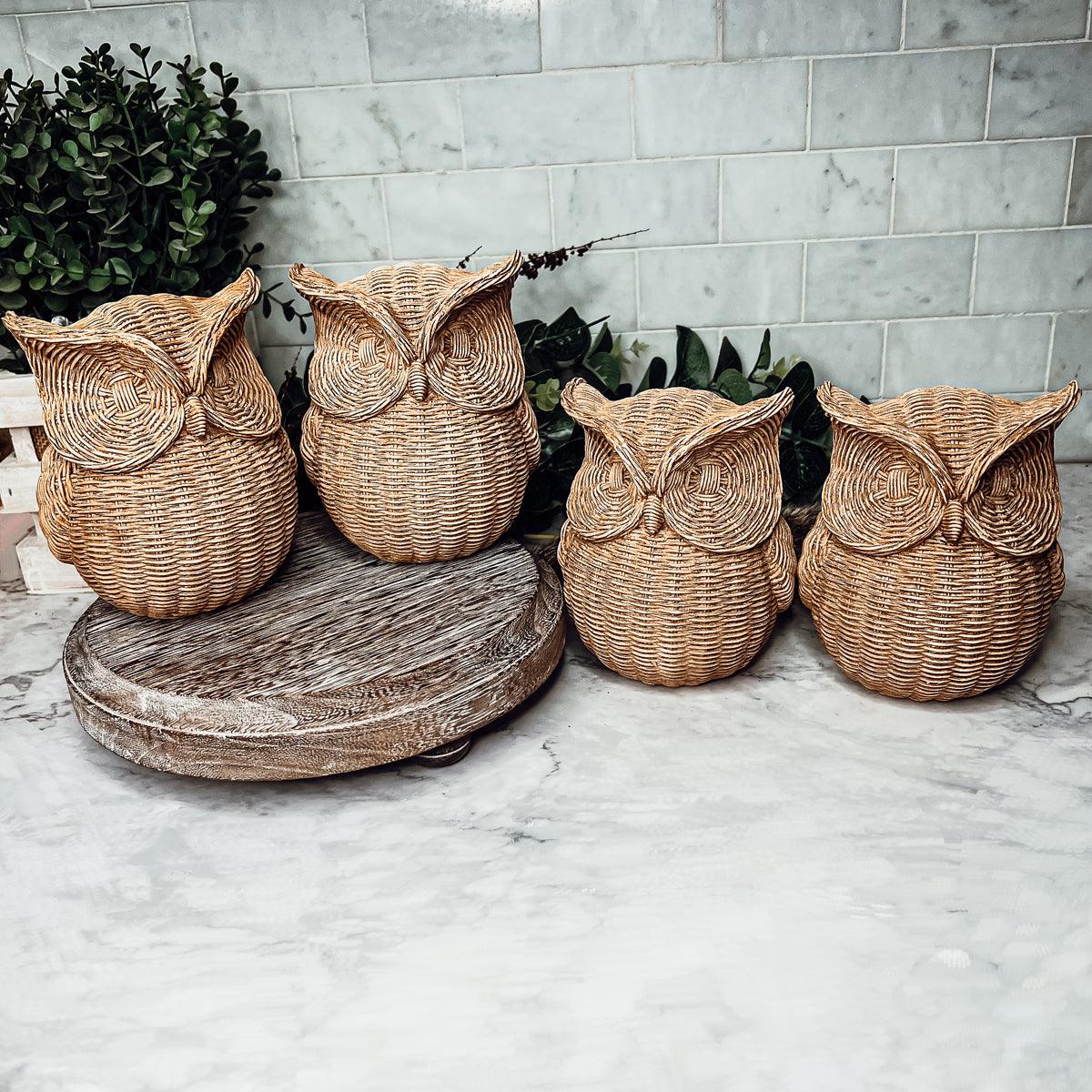 Gia Roma Basket Weave Statue Owl Statue