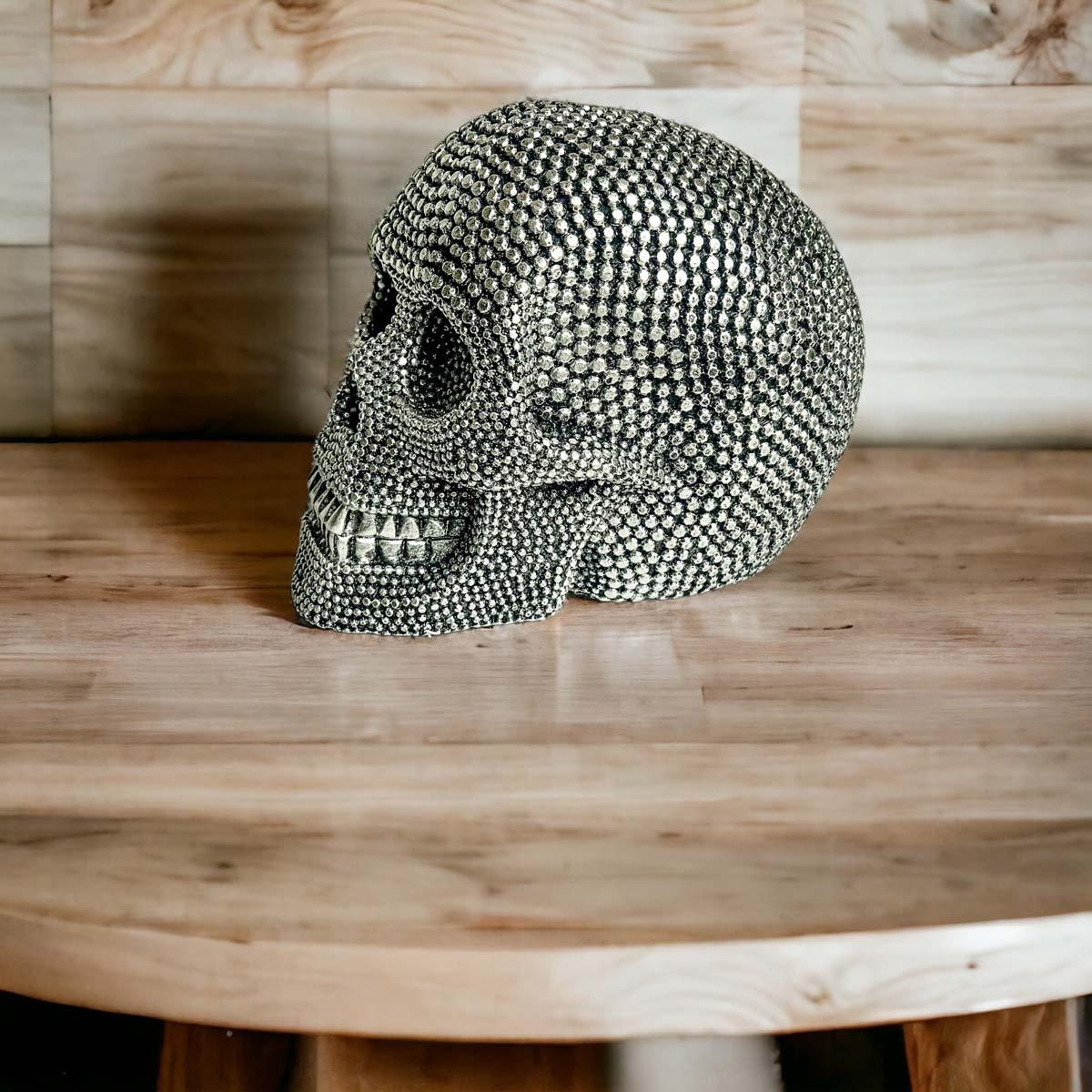 Gia Roma Halloween Resin Skull Gold