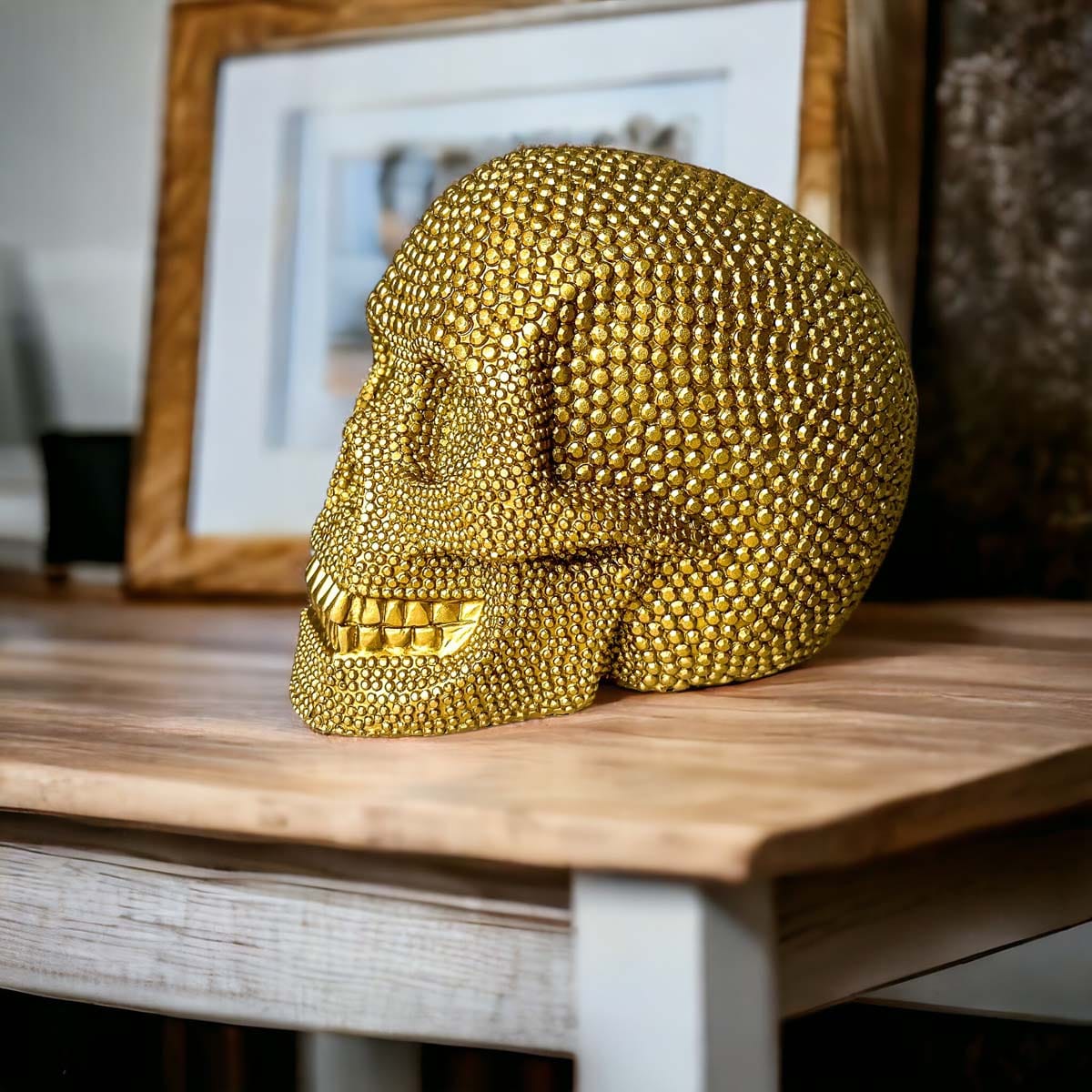 Gia Roma Halloween Resin Skull Gold