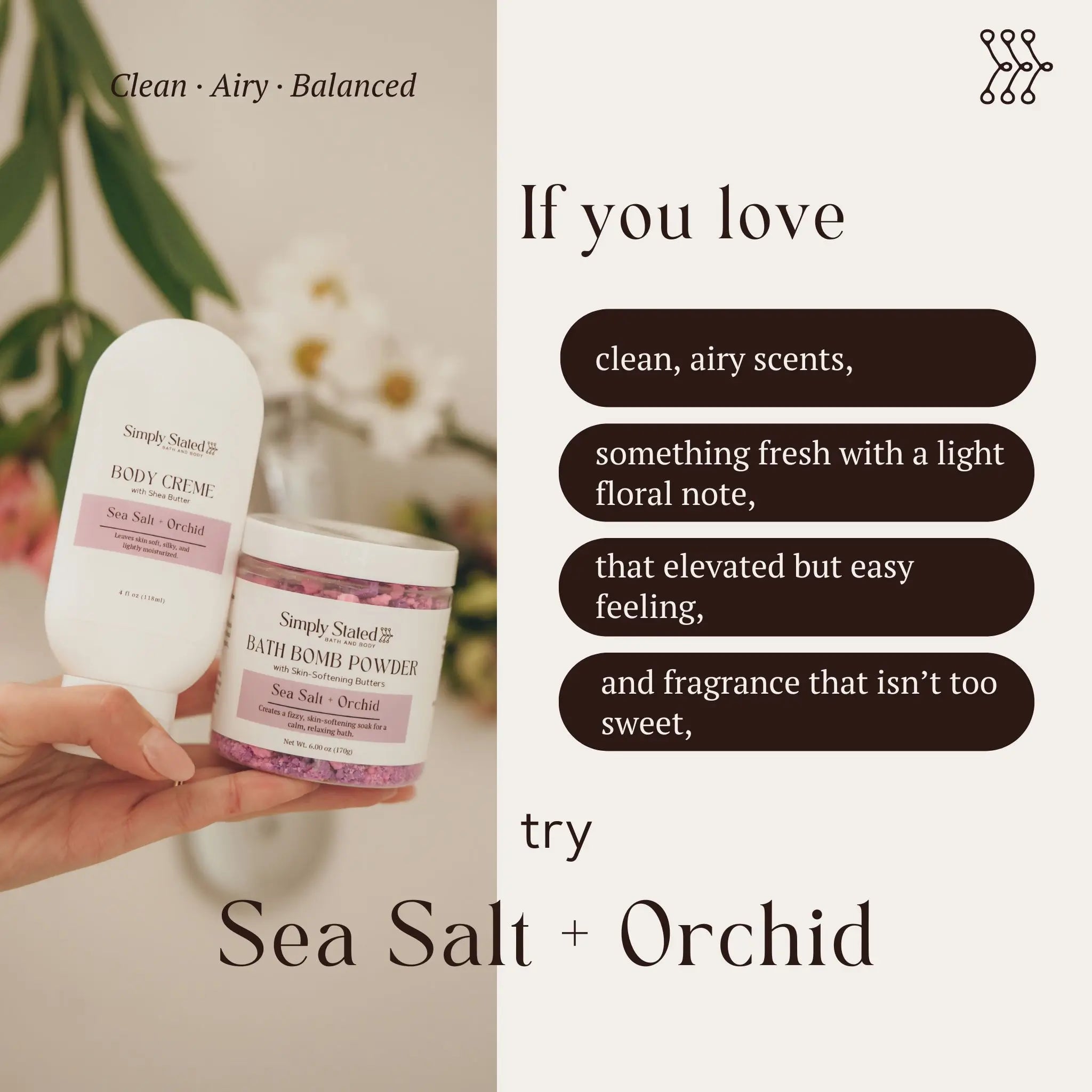 Simply Stated Creations Moisturizers Sea Salt + Orchid Body Creme