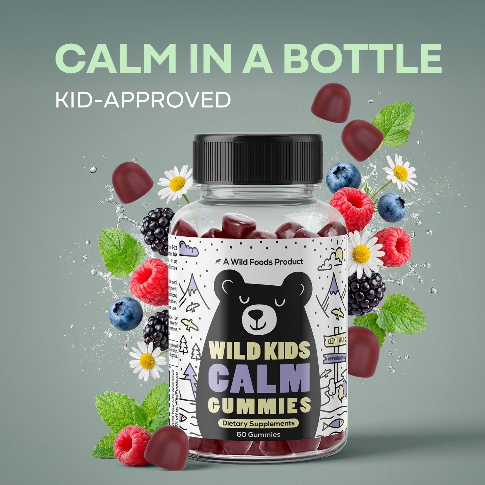 Wild Foods Wild Kids Calm Gummies – Plant-Based Botanical Blend