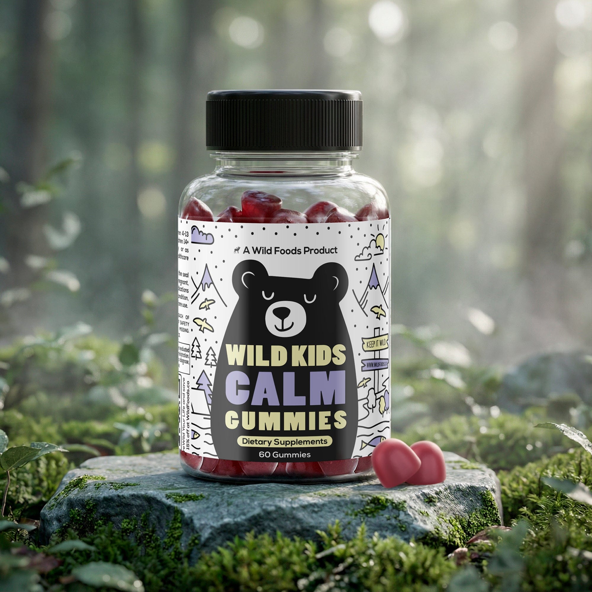 Wild Foods Wild Kids Calm Gummies – Plant-Based Botanical Blend