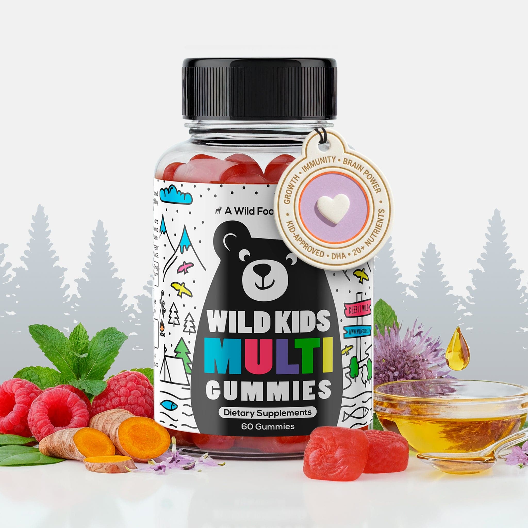 Wild Foods Wild Kids Multivitamin Gummies – Everyday Essentials in a Fruity Bite