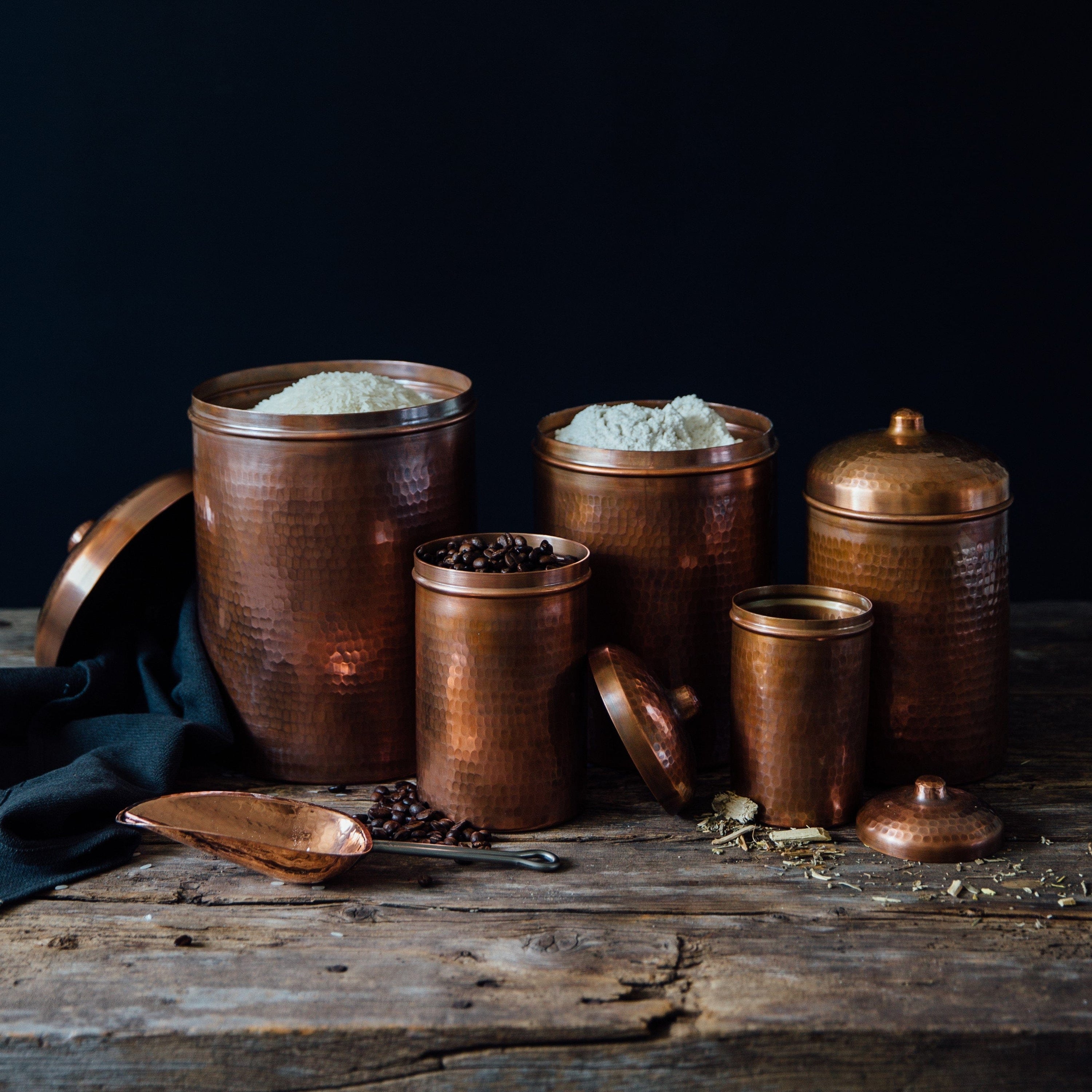 Sertodo Canisters Copper Kitchen Canisters - Individual Sizes
