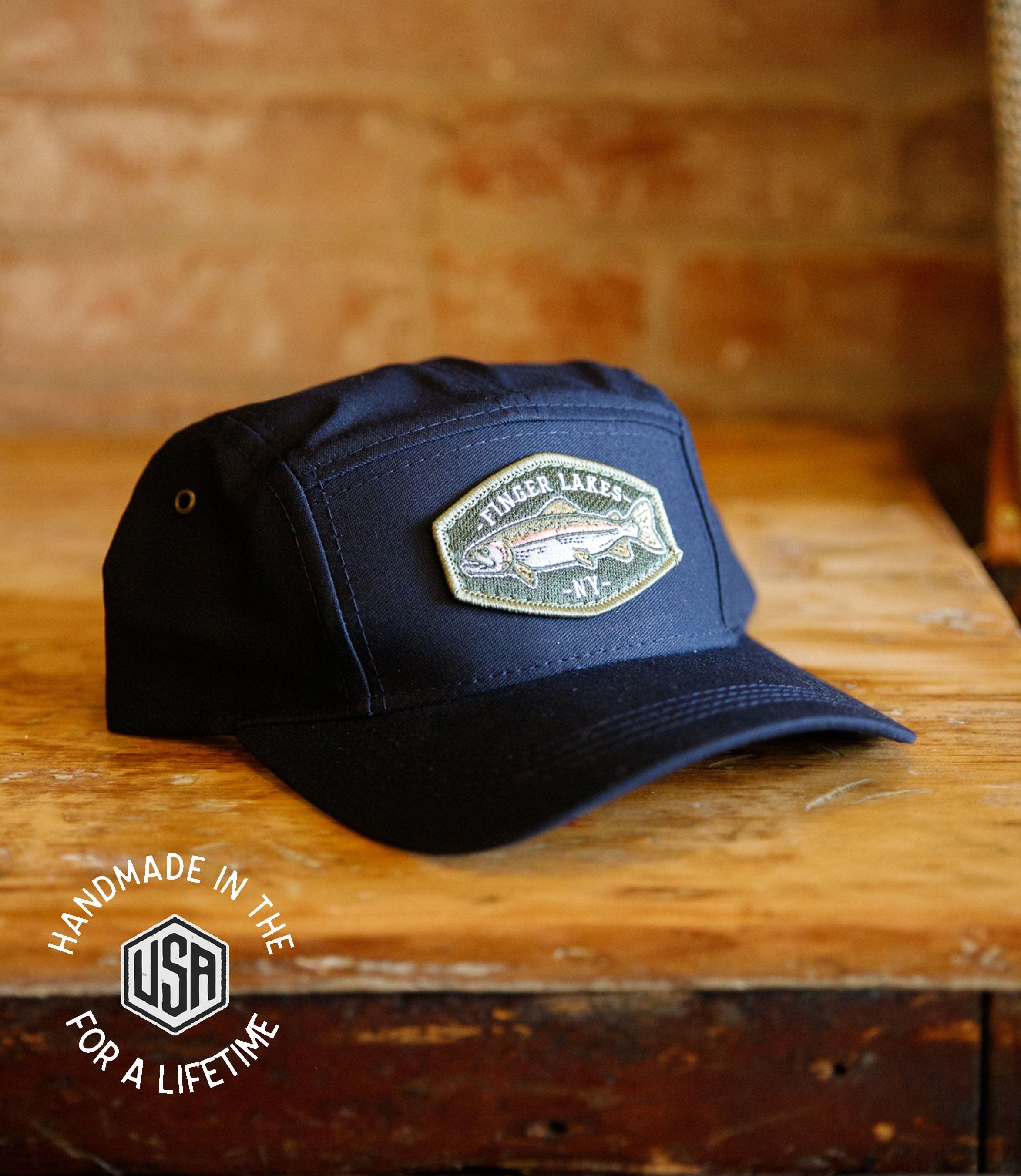 The Local Branch Hat Trout Camp Hat - Embroidered Patch - USA Made