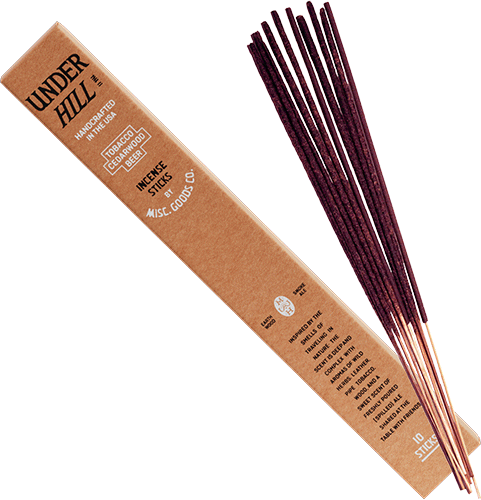Incense sticks with packaging labeled &